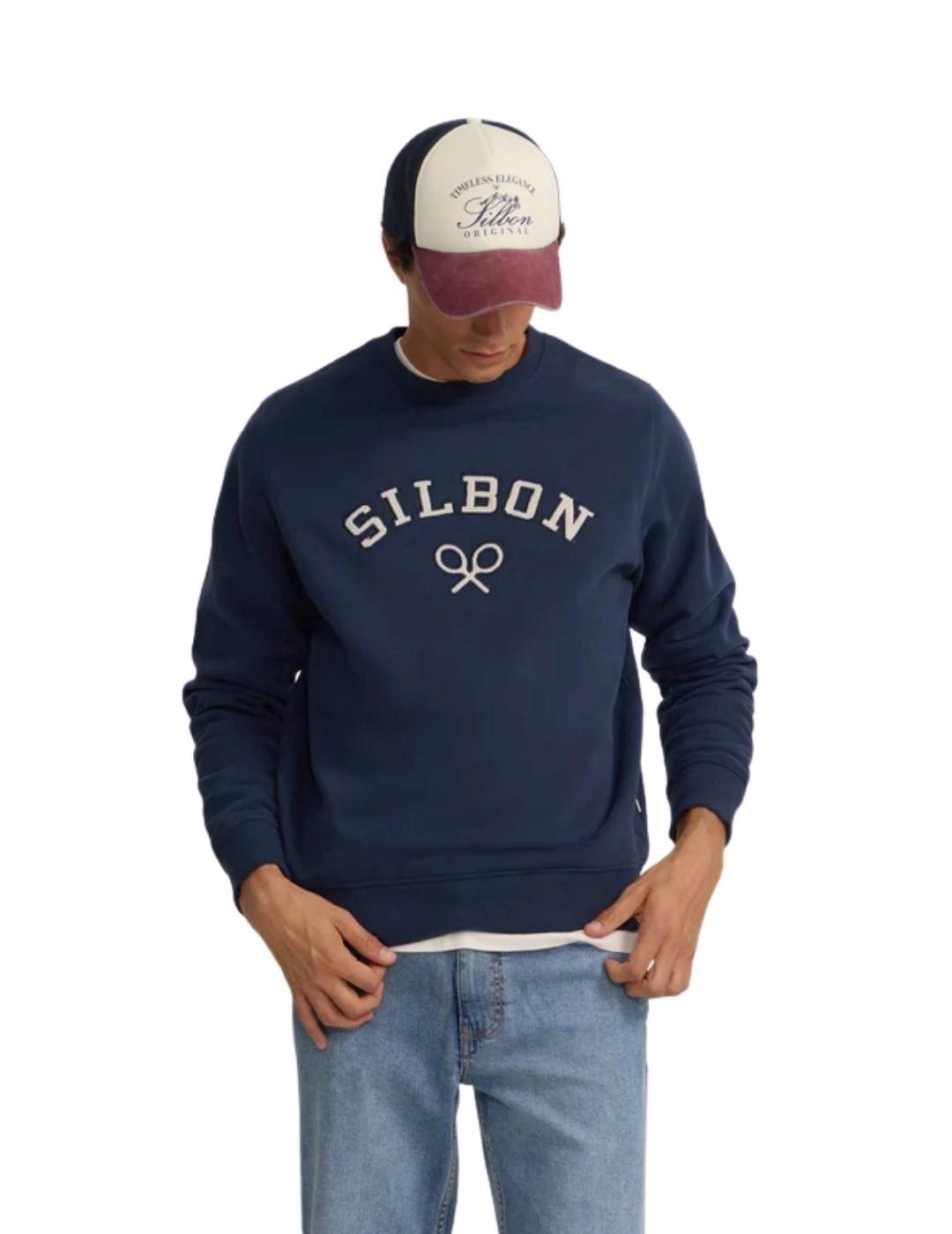 Silbon Sudadera Raqueta Media Pana Azul Marino