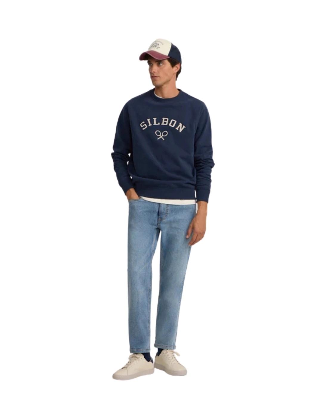 Silbon Sudadera Raqueta Media Pana Azul Marino