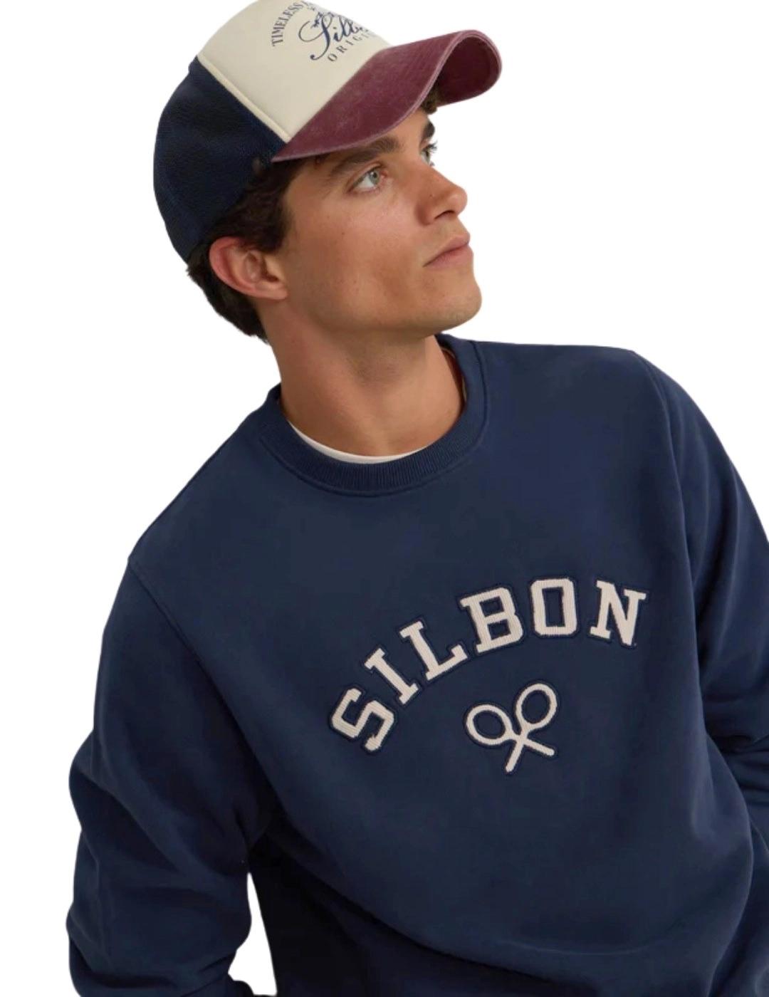 Silbon Sudadera Raqueta Media Pana Azul Marino