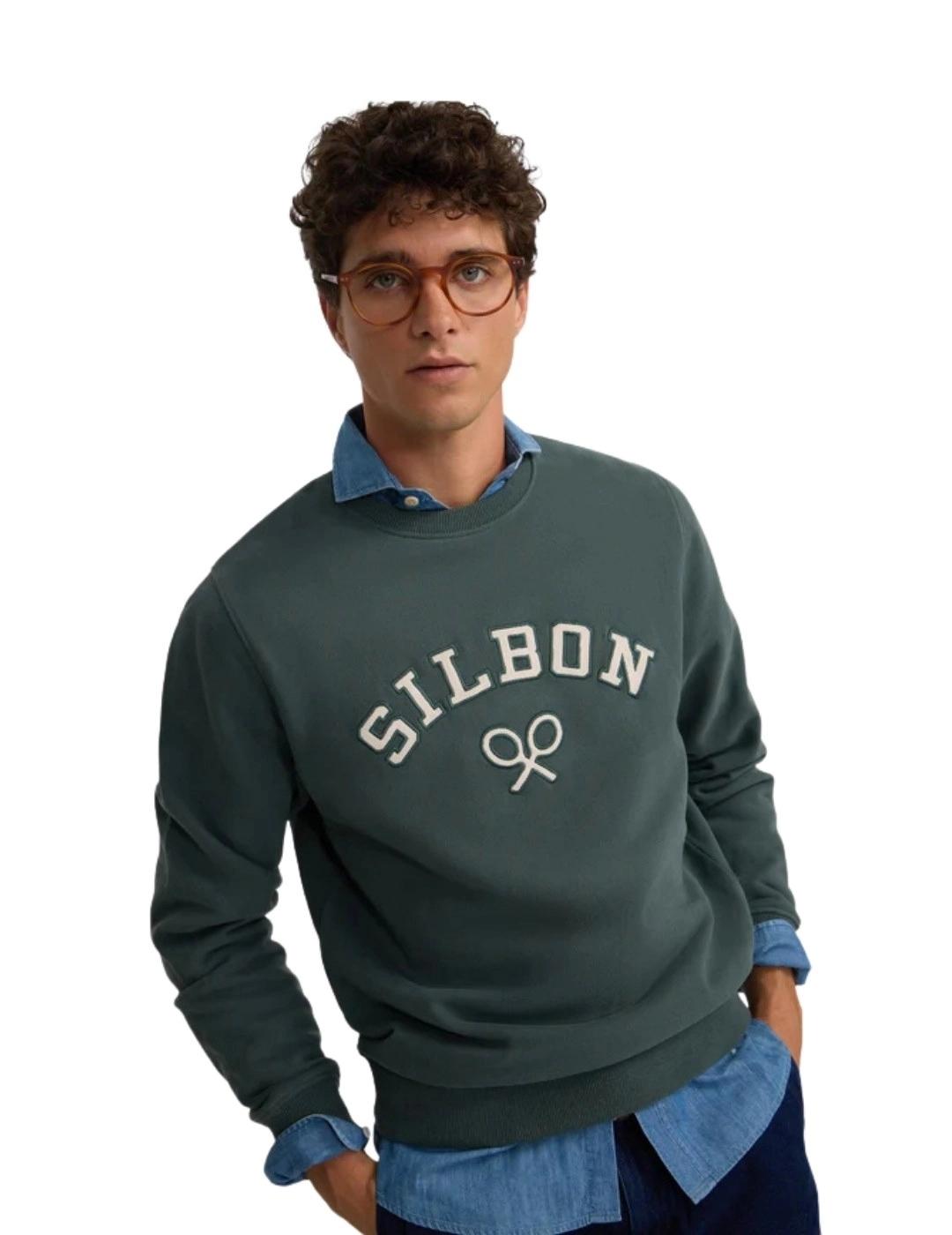 Silbon Sudadera Raqueta Media Pana Verde Oscuro