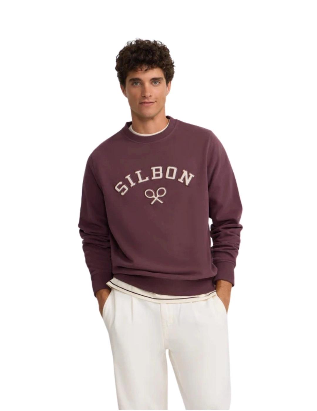 Silbon Sudadera Raqueta Media Pana Burdeos