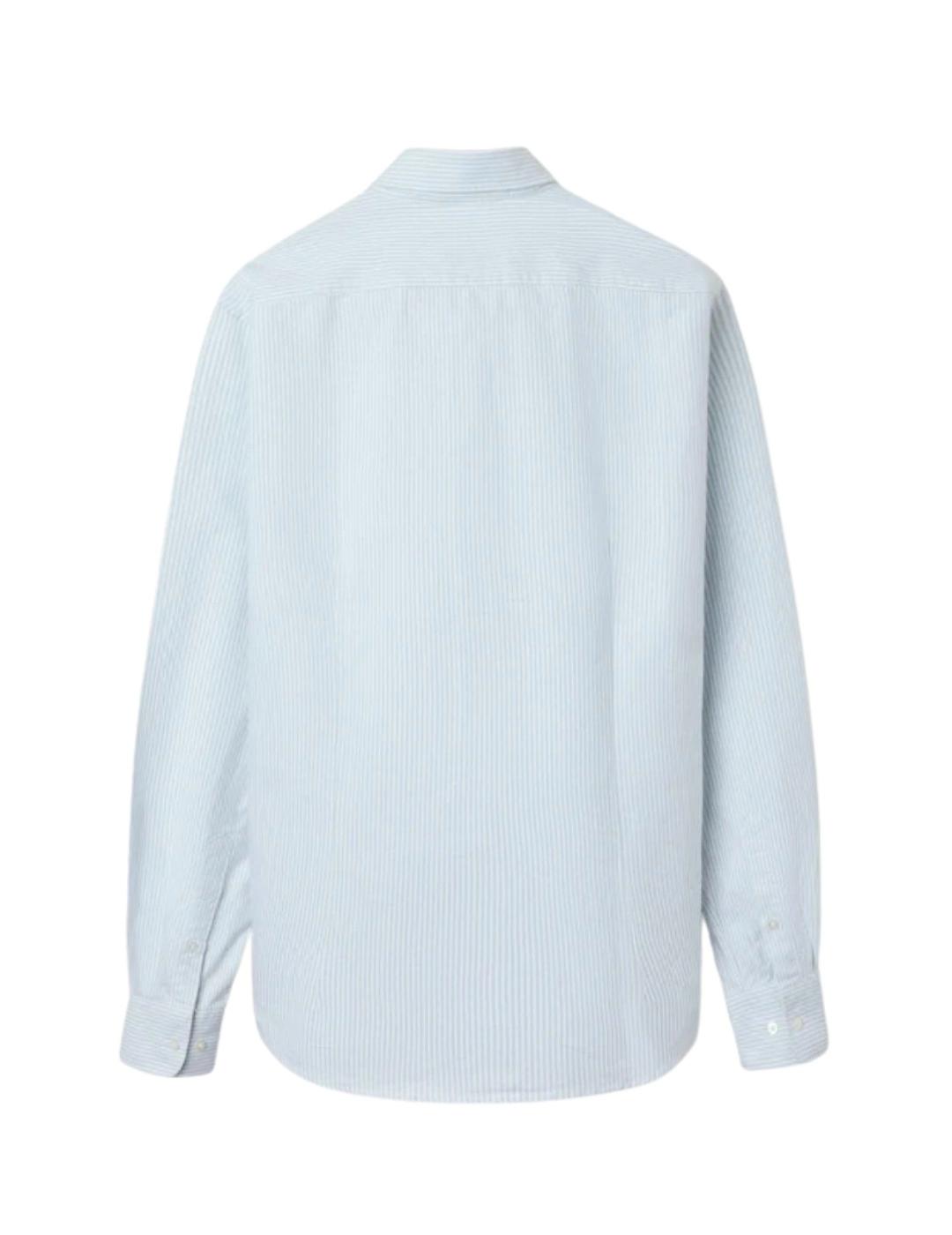 Silbon Camisa Sport Oxford Raqueta Rayas Verde