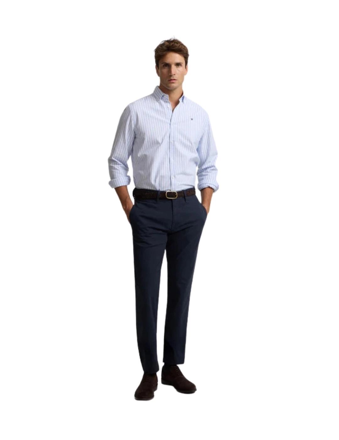 Silbon Camisa Sport Oxford Rayas Azul Navy