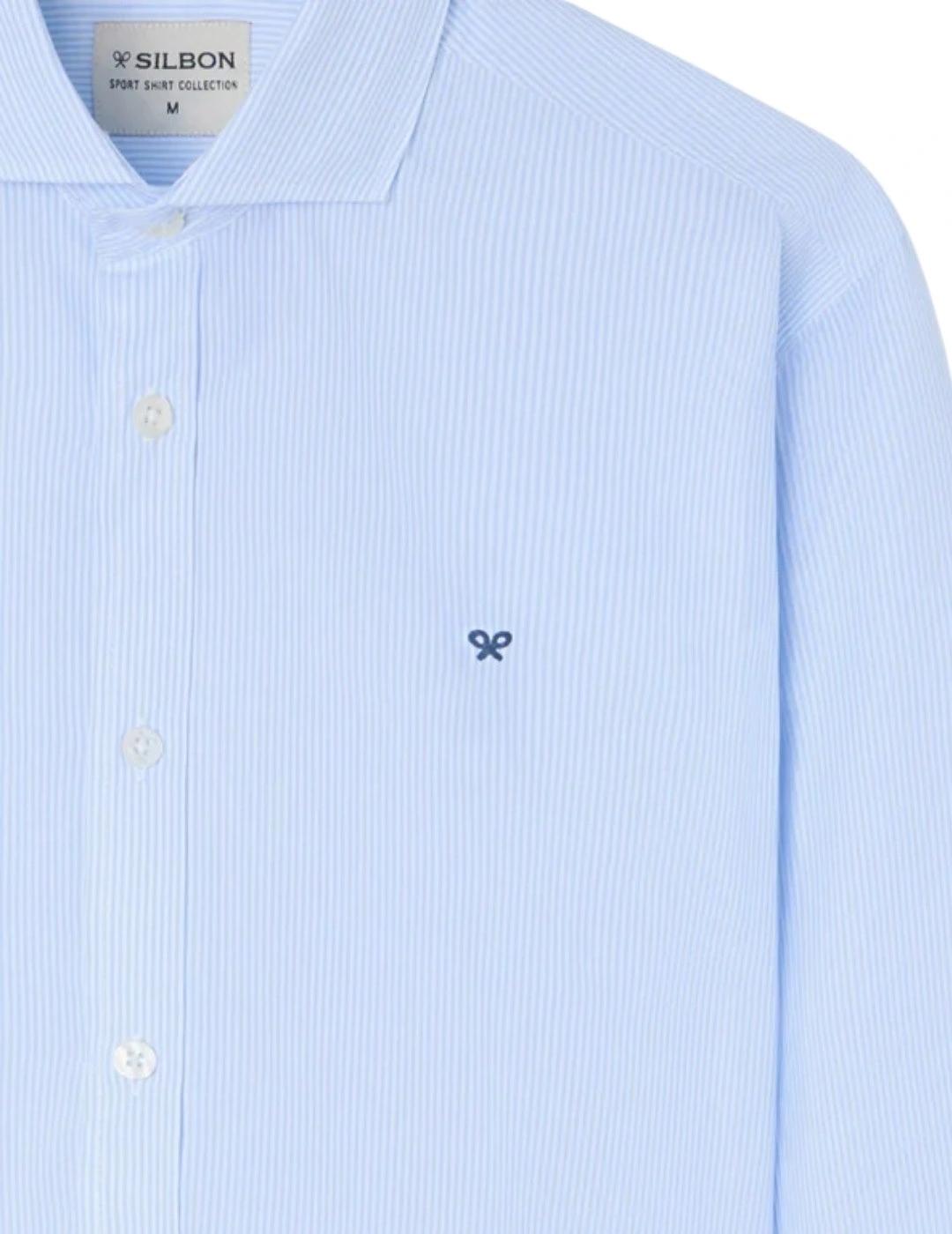 Silbon Camisa Sport Classic Raya Celeste