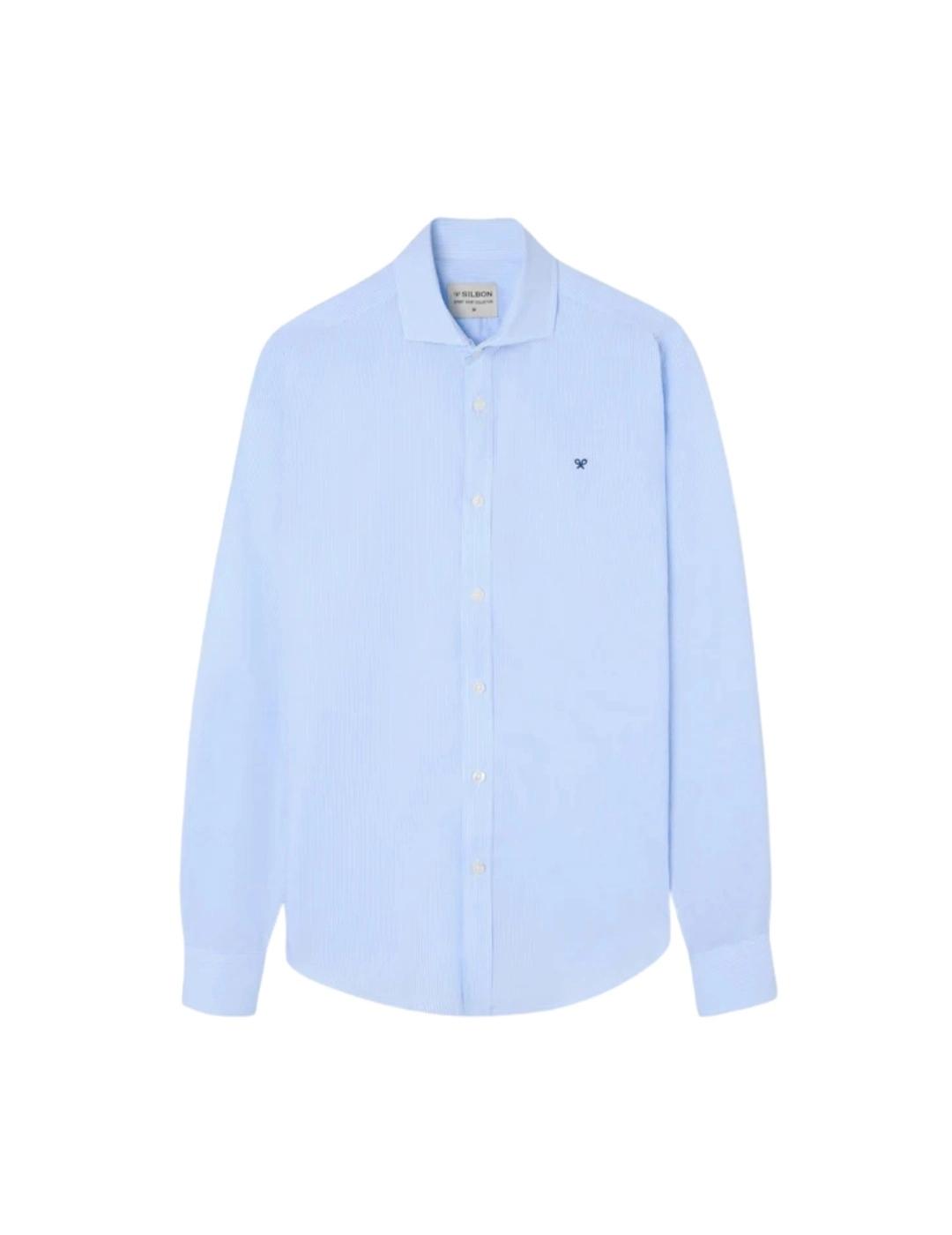 Silbon Camisa Sport Classic Cuadro Celeste