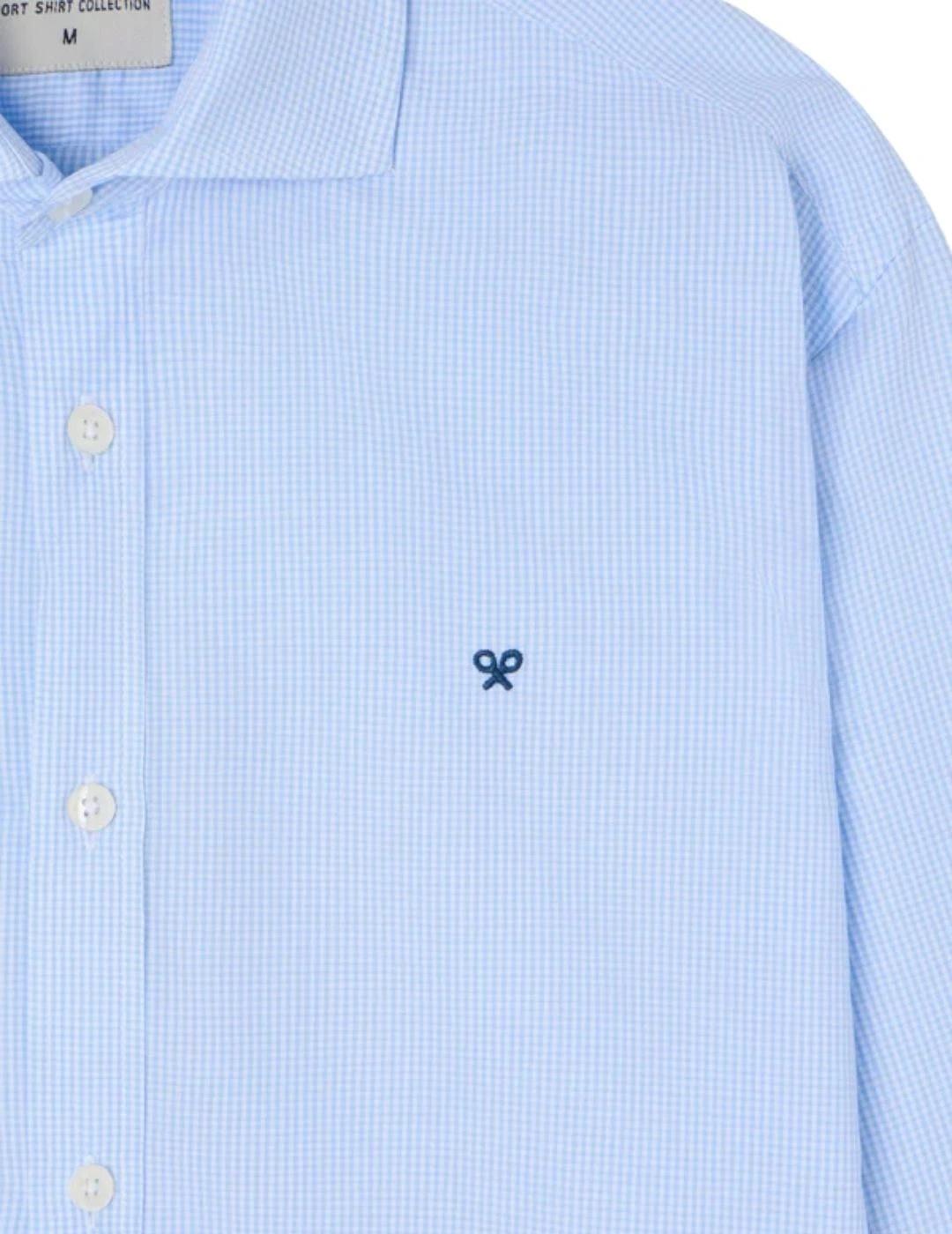 Silbon Camisa Sport Classic Cuadro Celeste