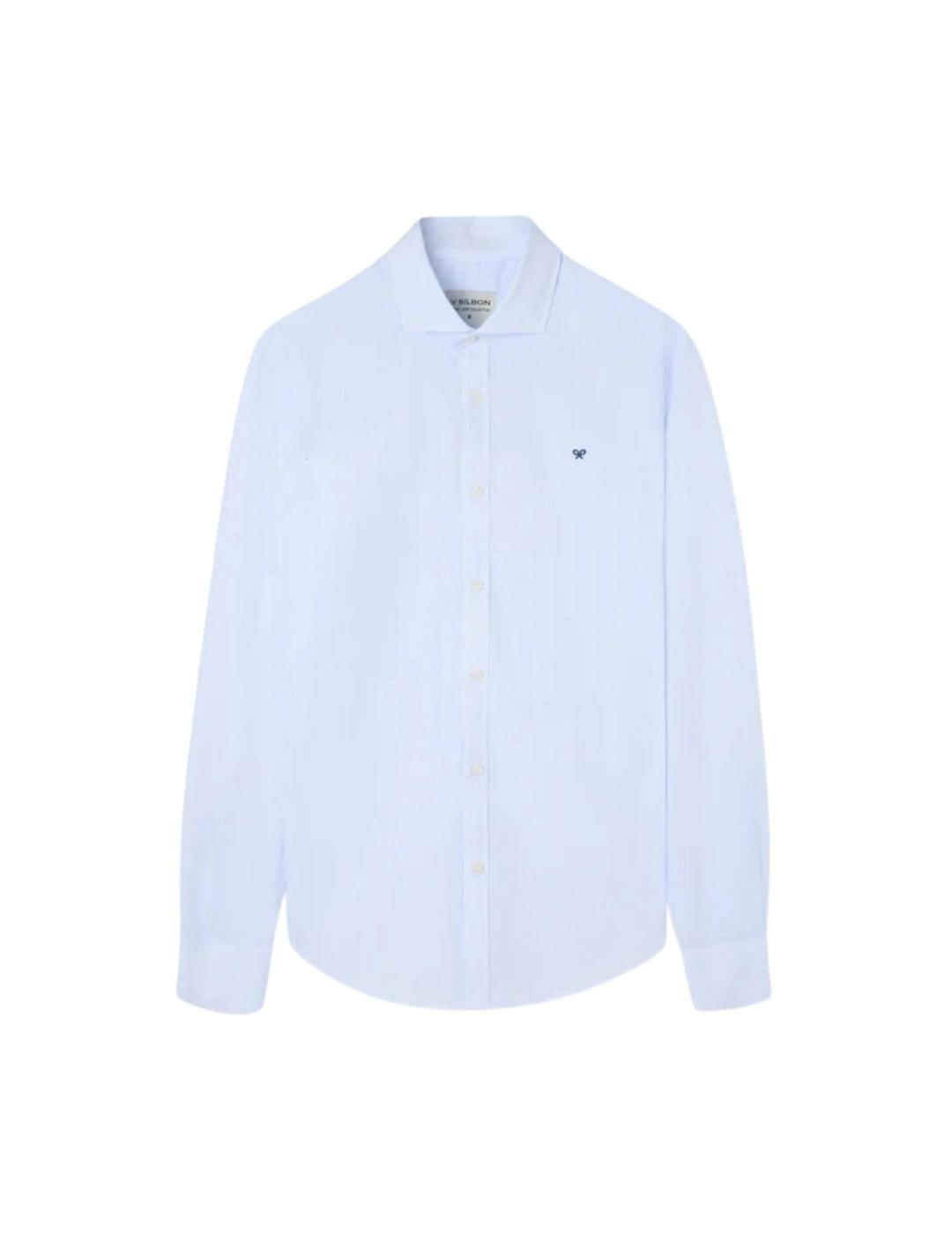 Silbon Camisa Sport Classic Mini Cuadro Celeste