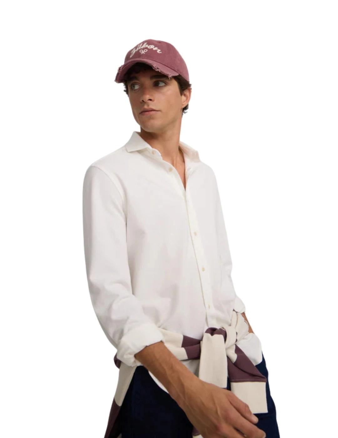 Silbon Camisa Sport Raqueta Estructura Blanco