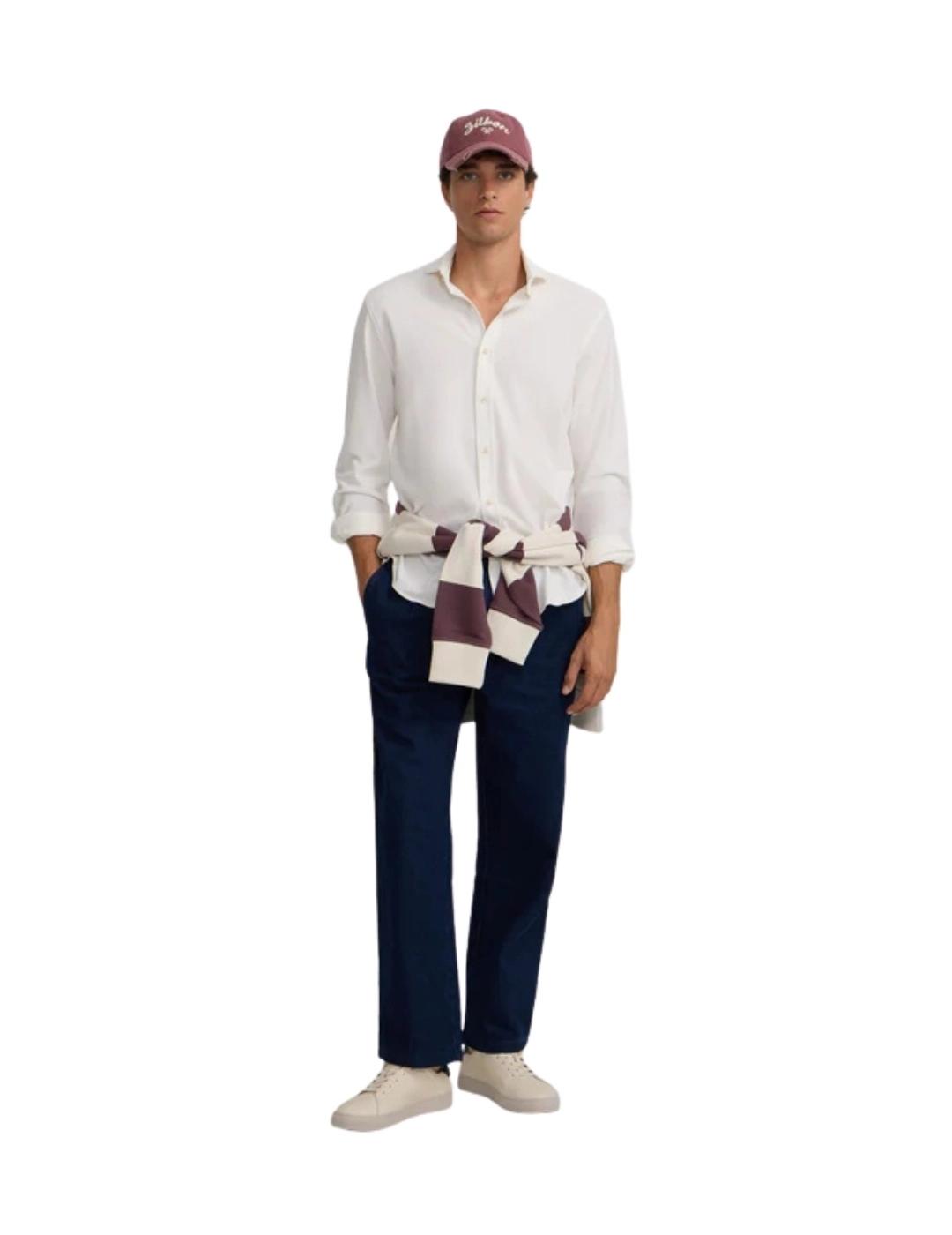 Silbon Camisa Sport Raqueta Estructura Blanco