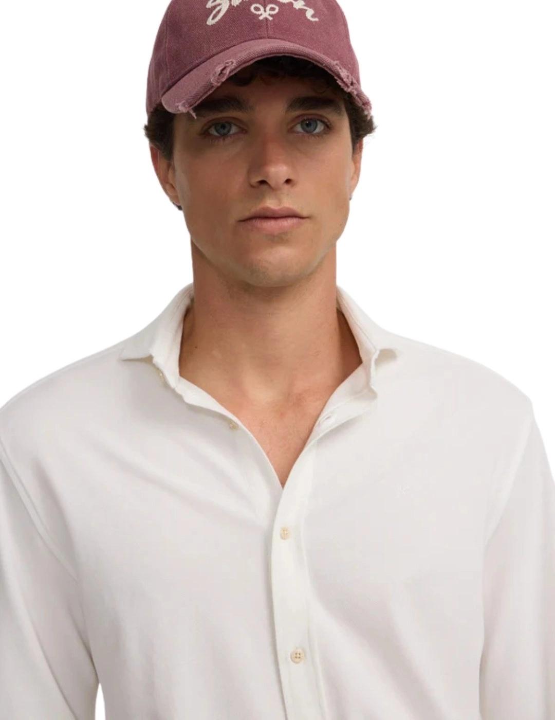 Silbon Camisa Sport Raqueta Estructura Blanco