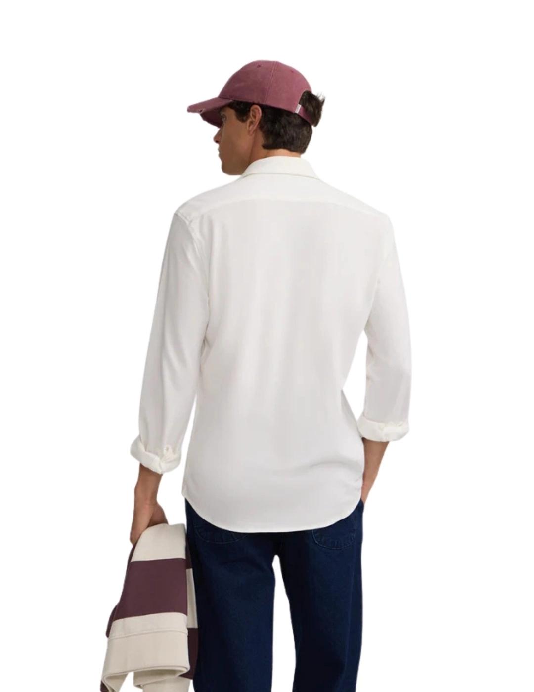 Silbon Camisa Sport Raqueta Estructura Blanco