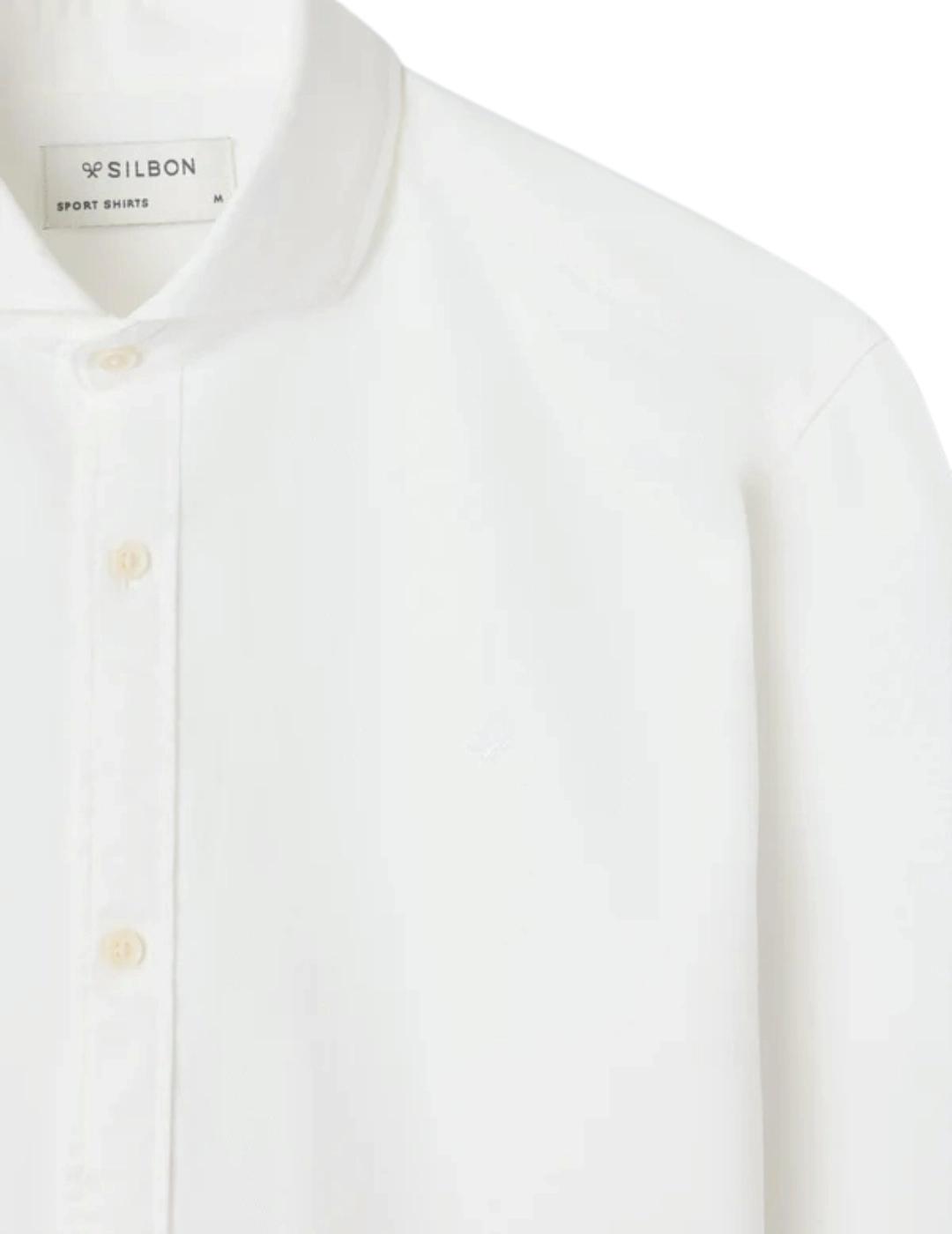 Silbon Camisa Sport Raqueta Estructura Blanco