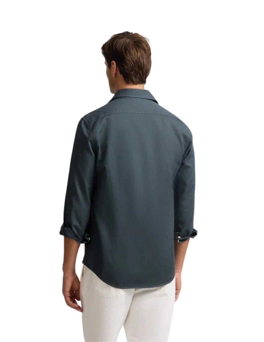 Silbon Camisa Sport Raqueta Estructura Navy