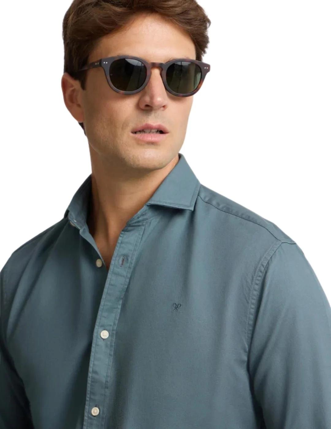 Silbon Camisa Sport Raqueta Estructura Petróleo