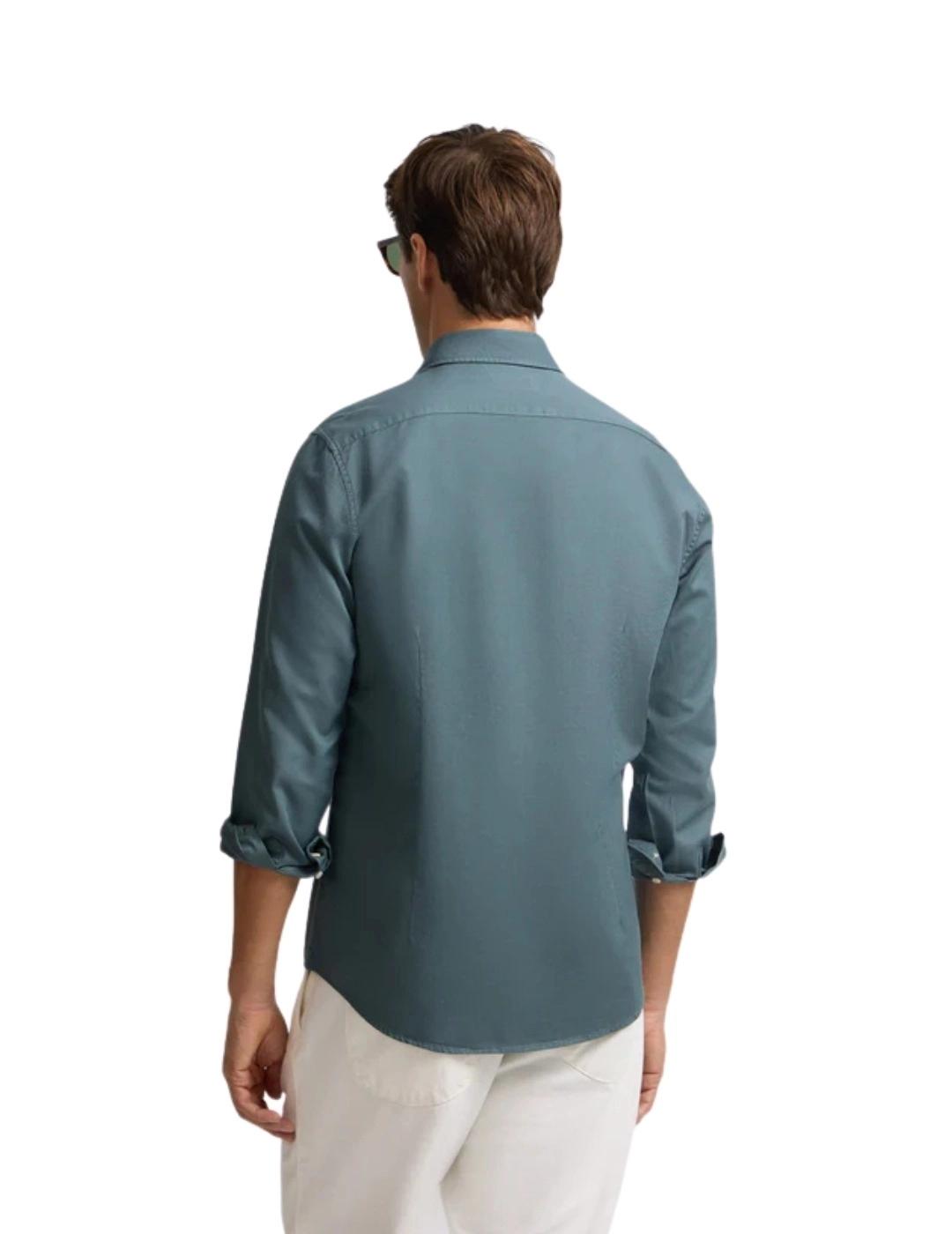 Silbon Camisa Sport Raqueta Estructura Petróleo