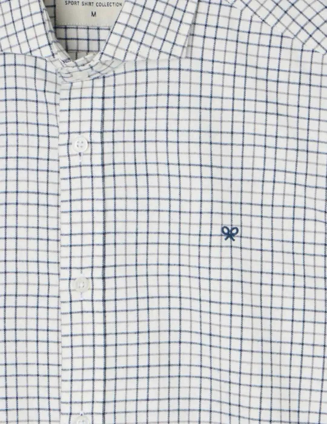 Silbon Camisa Sport Cuadro Bicolor Marino Gris