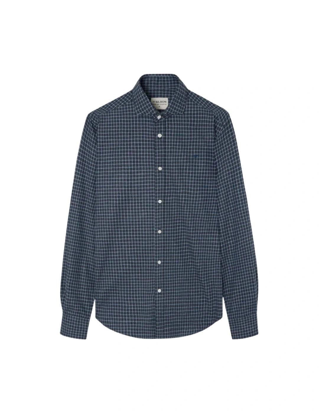 Silbon Camisa Sport Cuadro Dark Navy
