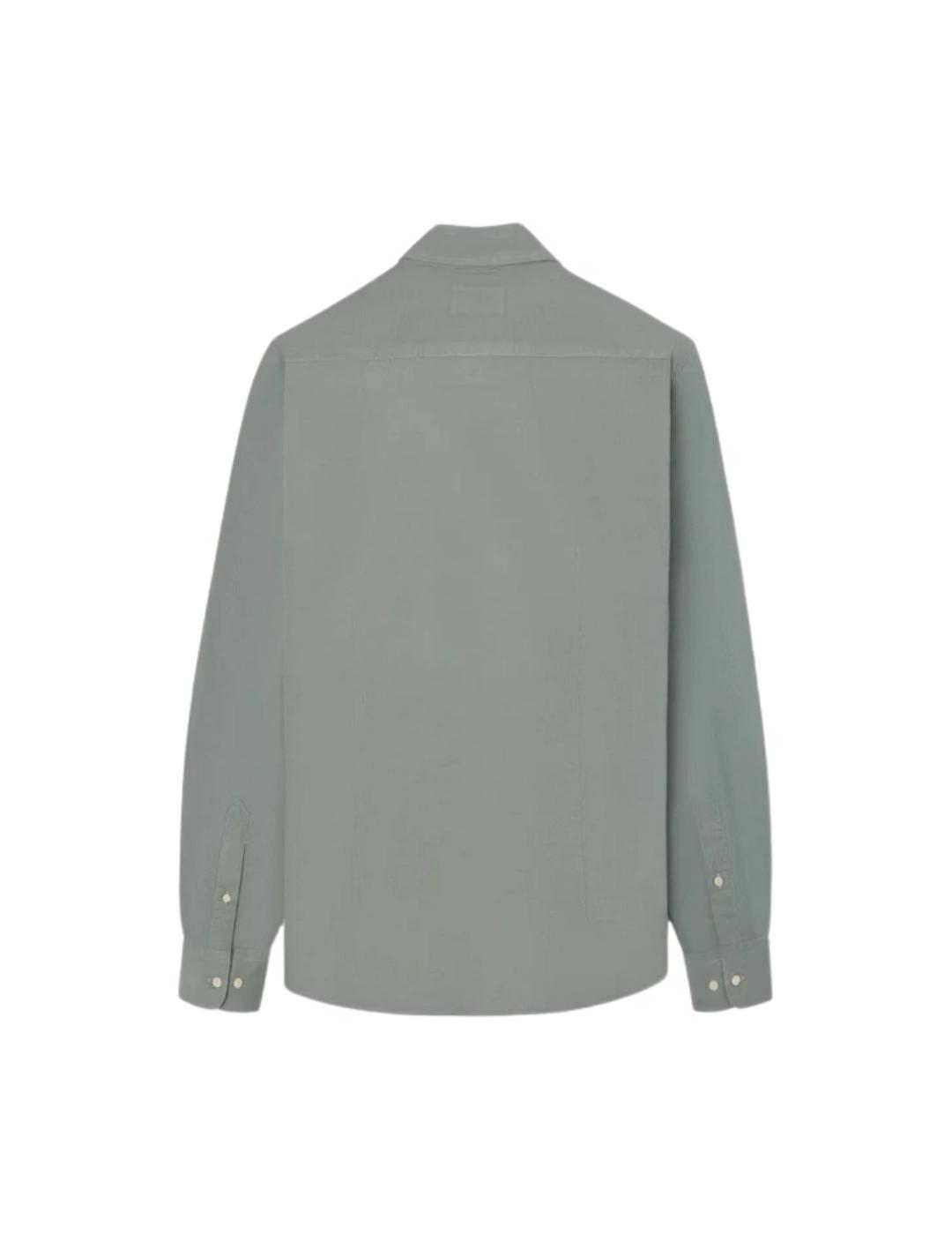 Silbon Camisa Sport Pana Cuello Cutaway Verde