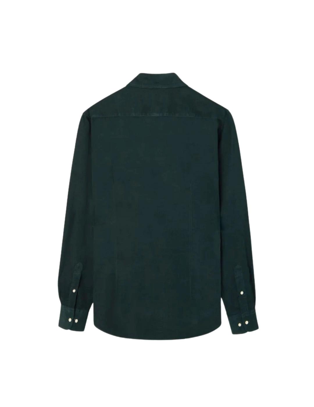 Silbon Camisa Sport Pana Cuello Cutaway Verde Oscu