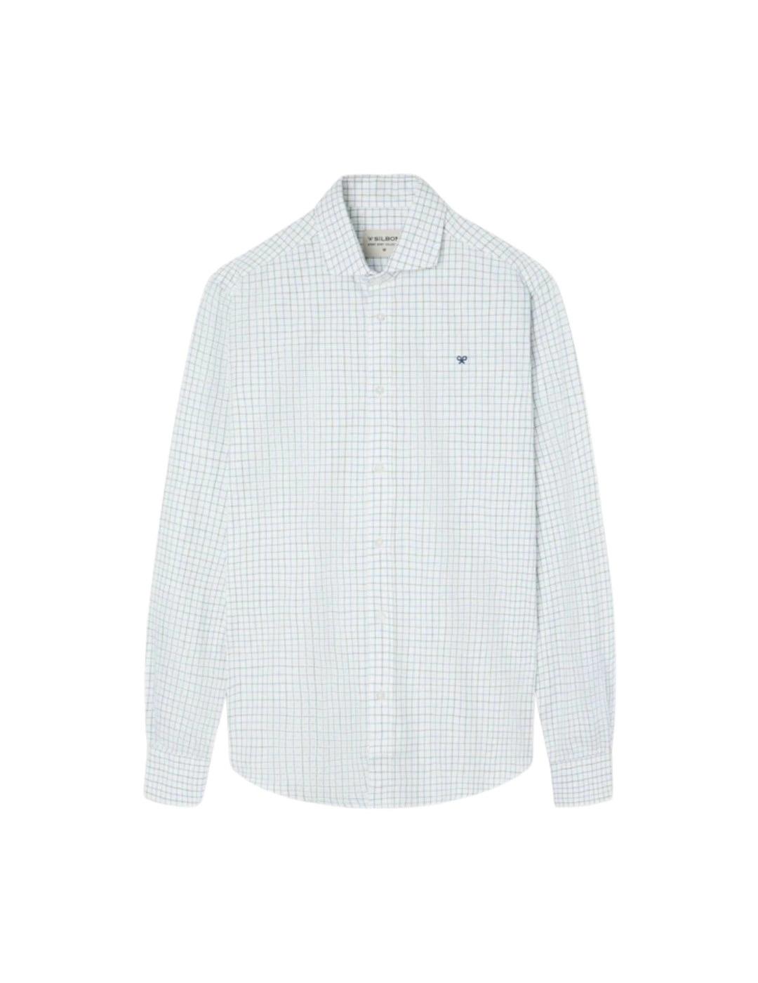 Silbon Camisa Sport Warm Cuadro Hunter Azul Verde