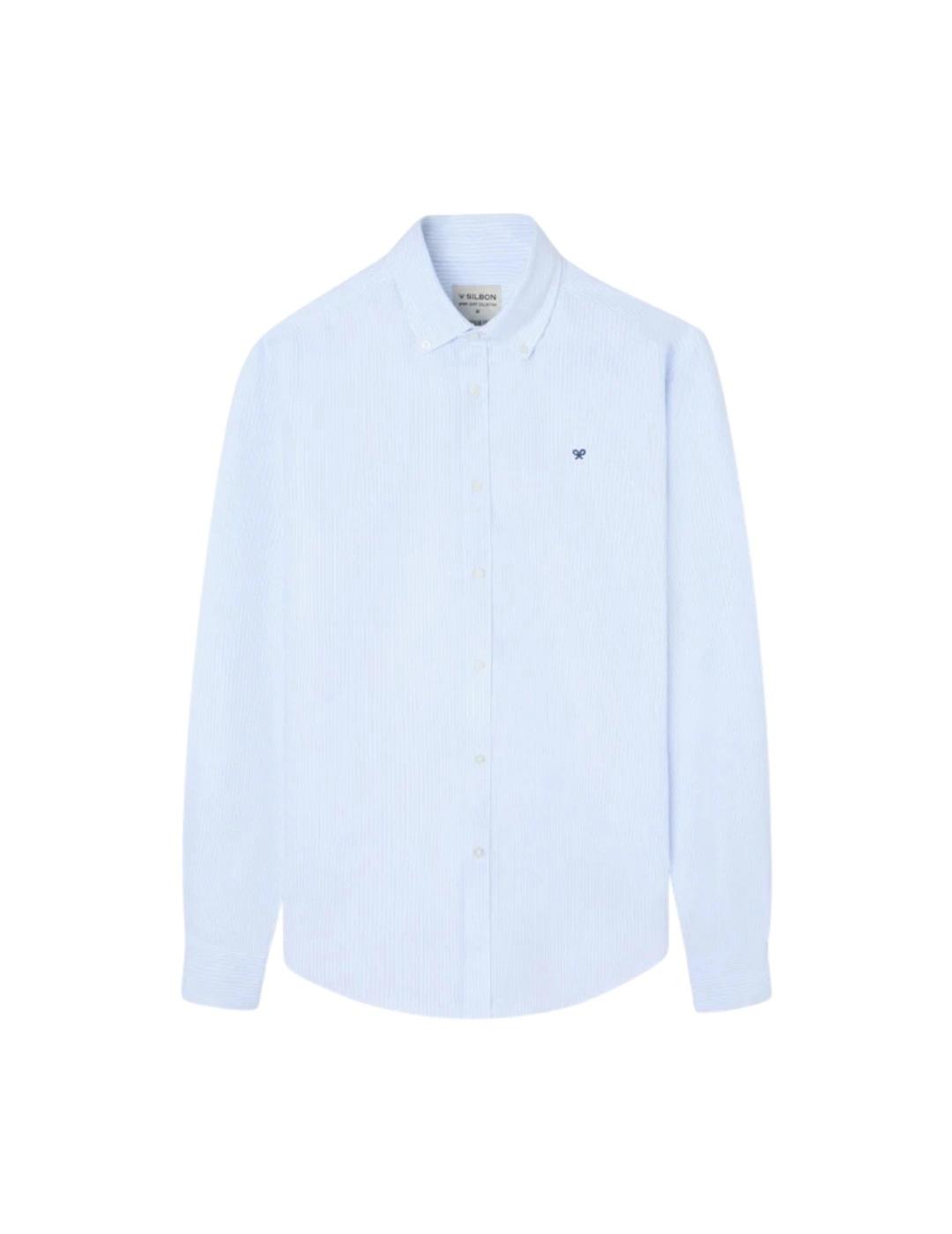Silbon Camisa Sport Oxford Regular Fit Rayas Celes