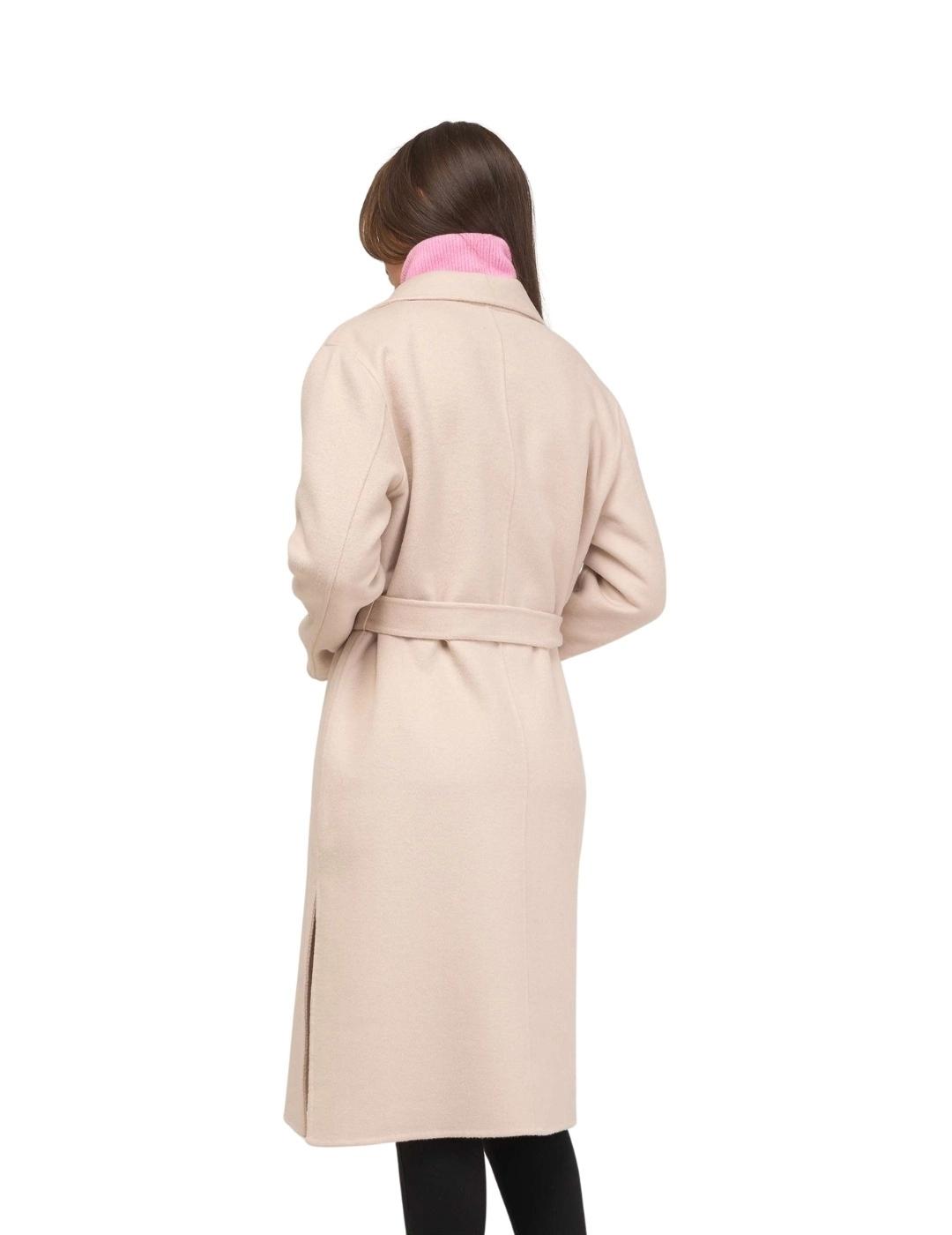 Fashion Abrigo Double Face Aliso Marfil