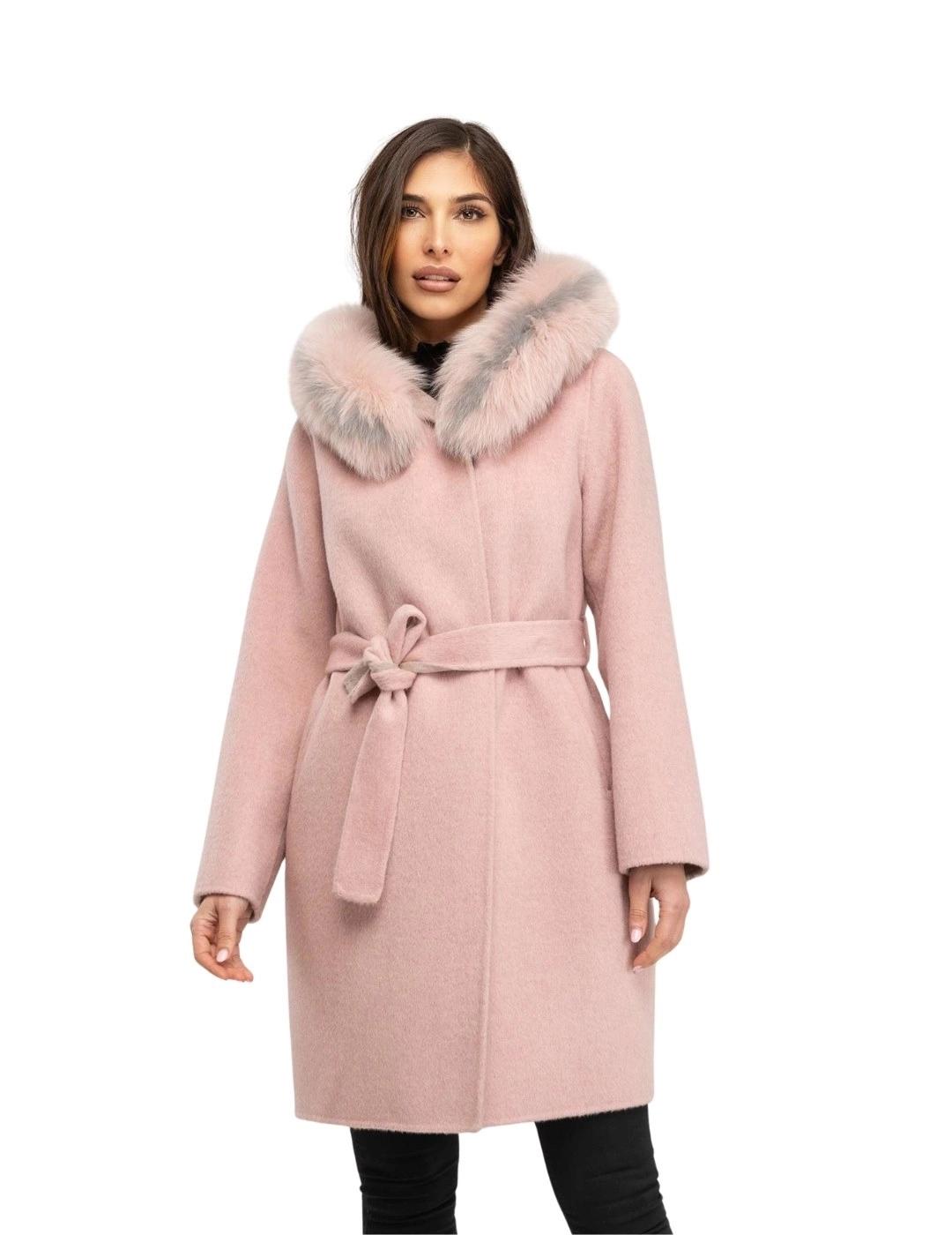 Fashion Abrigo Double Face Amareto Rosa