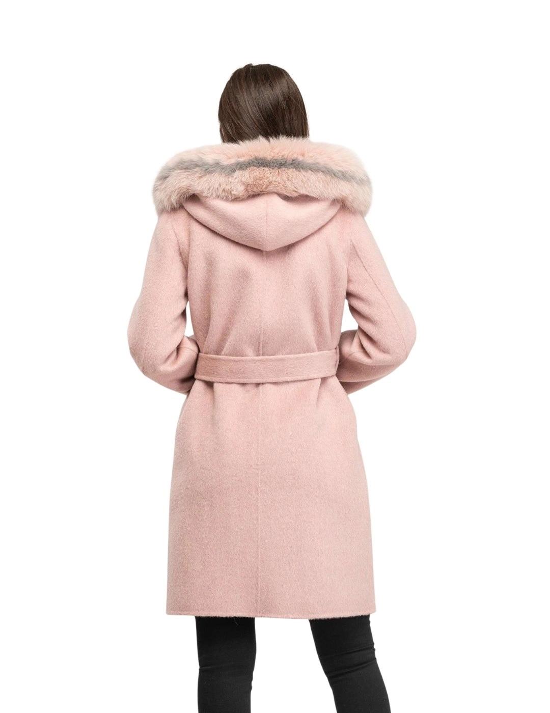 Fashion Abrigo Double Face Amareto Rosa