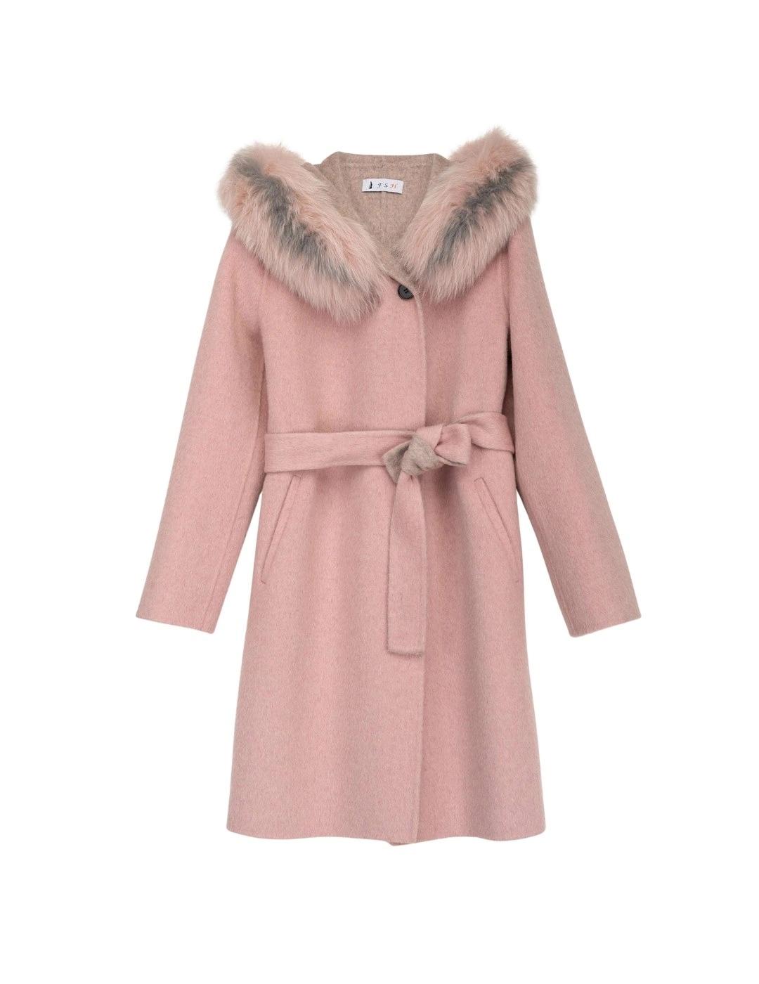 Fashion Abrigo Double Face Amareto Rosa