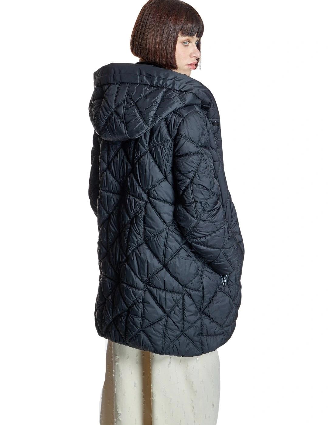 Alba Conde Parka Negra acolchada Oversize