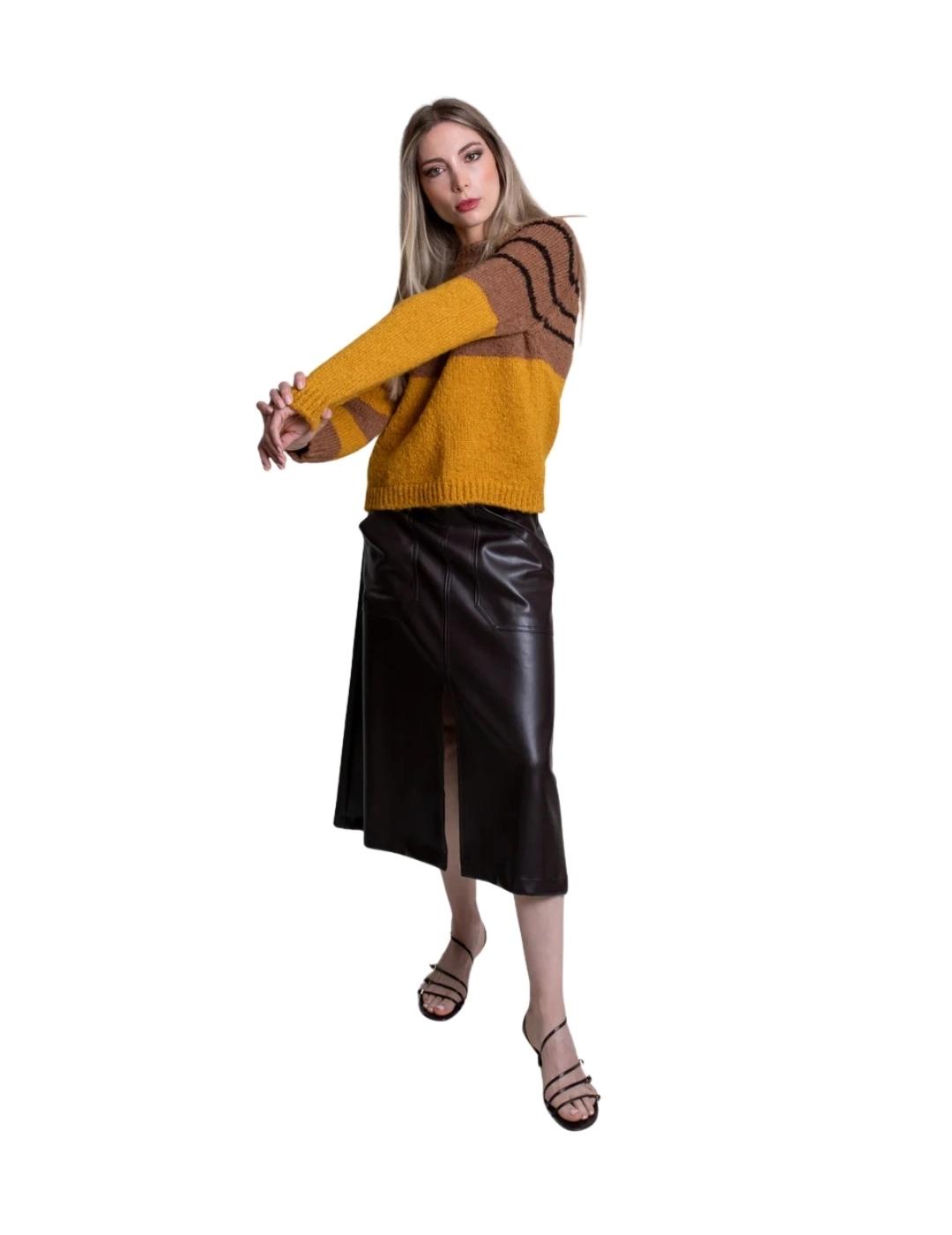 Pisonero Jersey Daniela Mostaza, camel, marrón