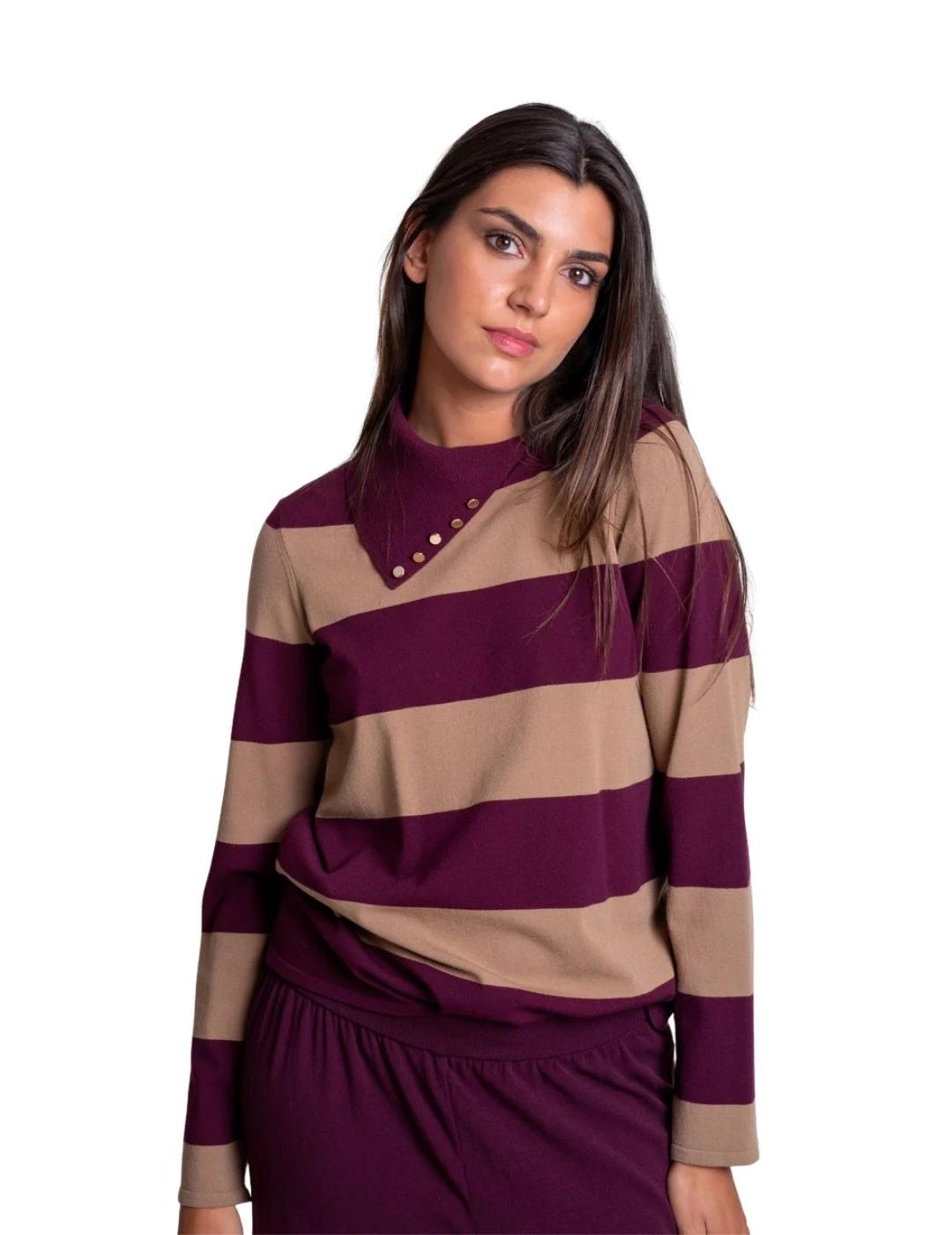 Pisonero Jersey Dona Granate camel