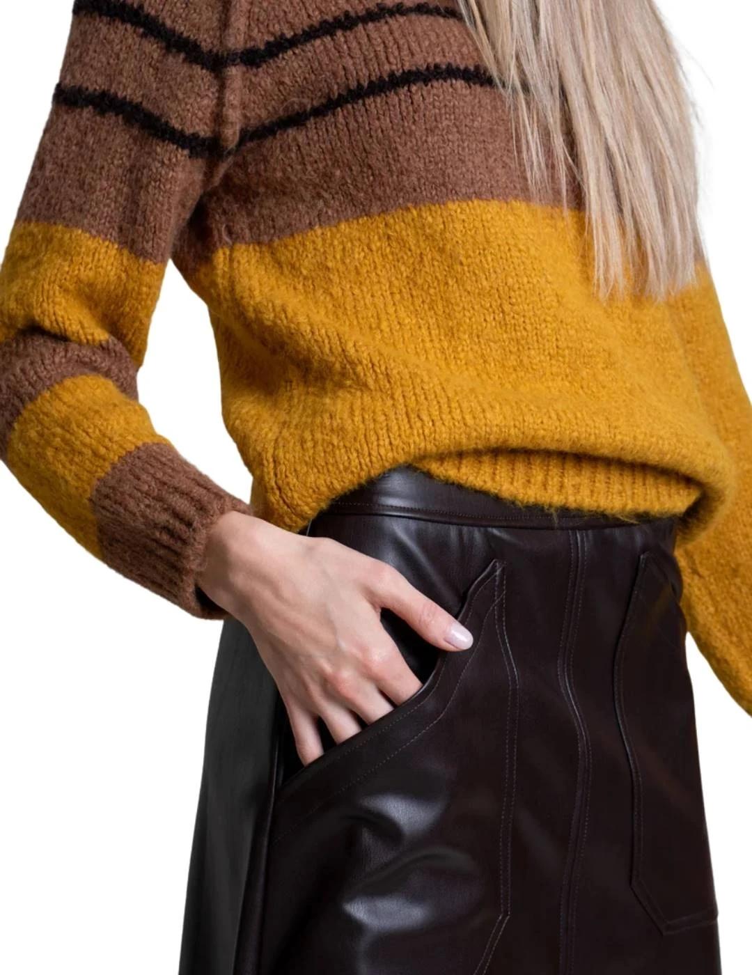 Pisonero Falda Florence Marrón