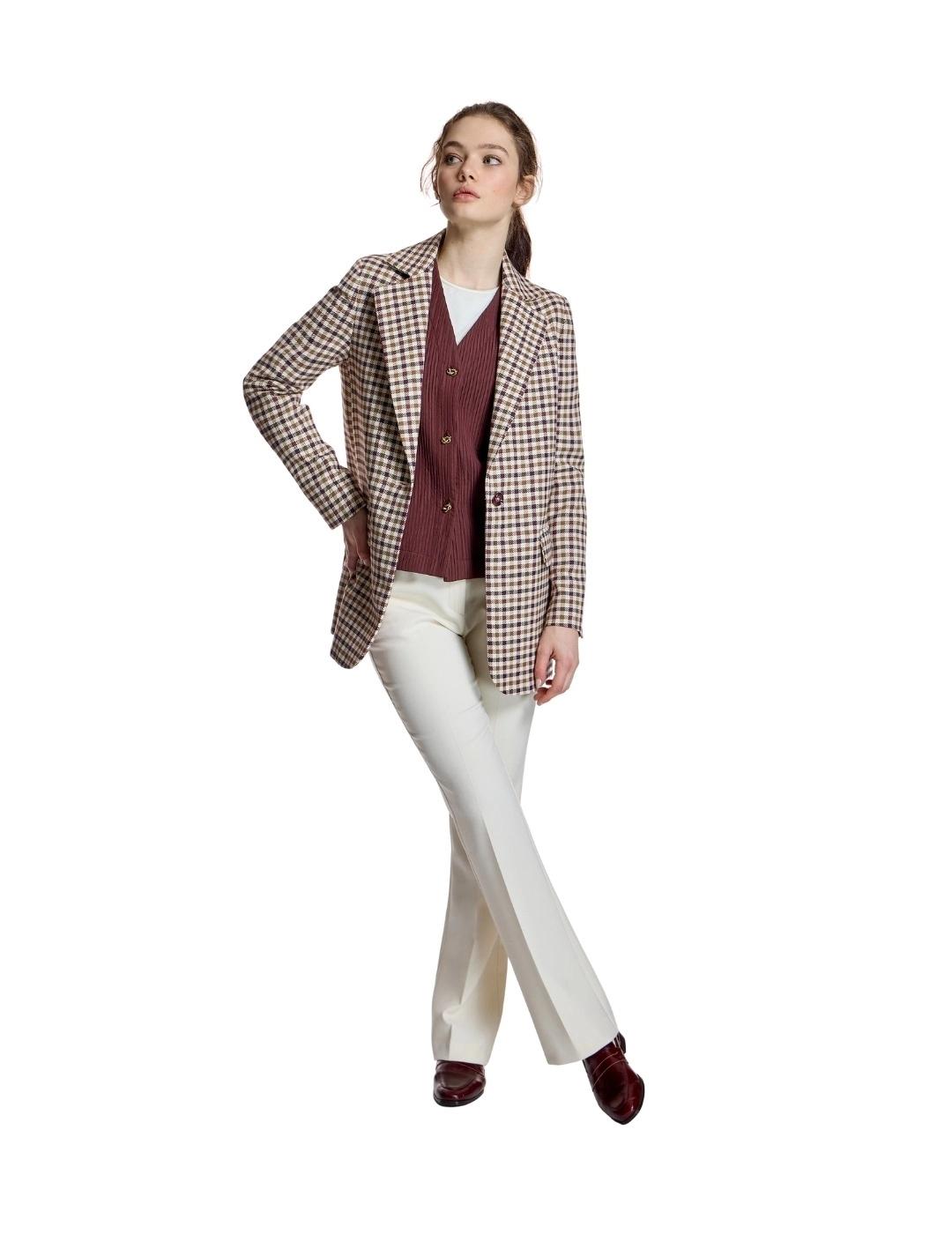 Alba Conde Blazer de cuadros
