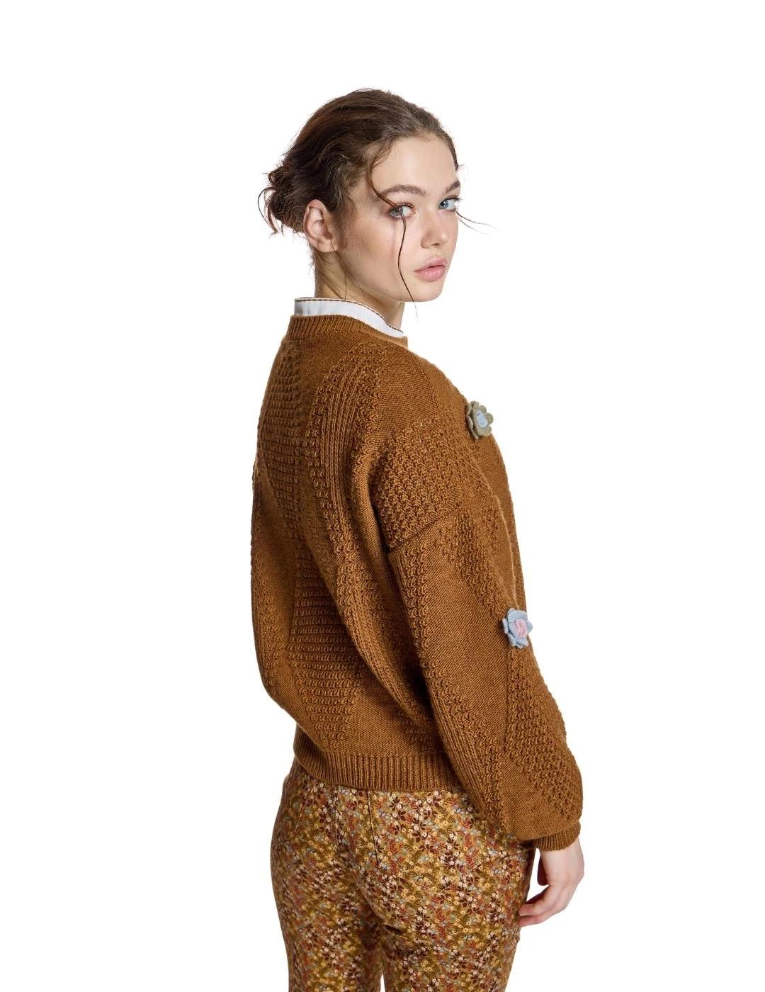 Alba Conde Jersey Camel