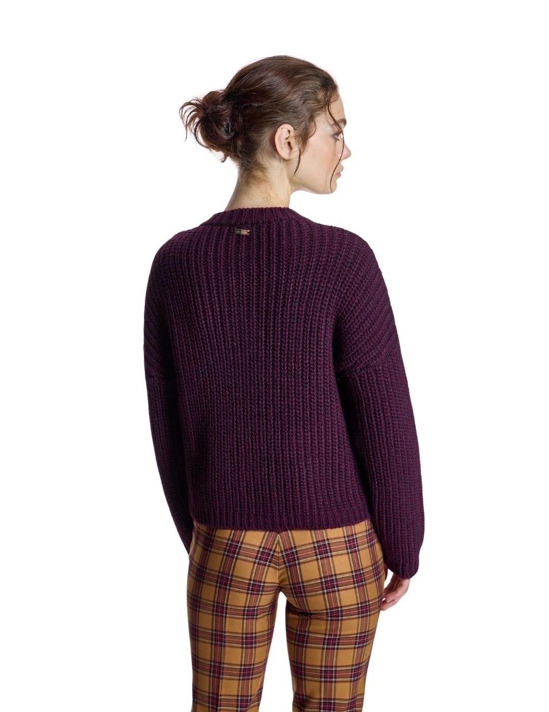 Alba Conde Chaqueta de punto Burdeos