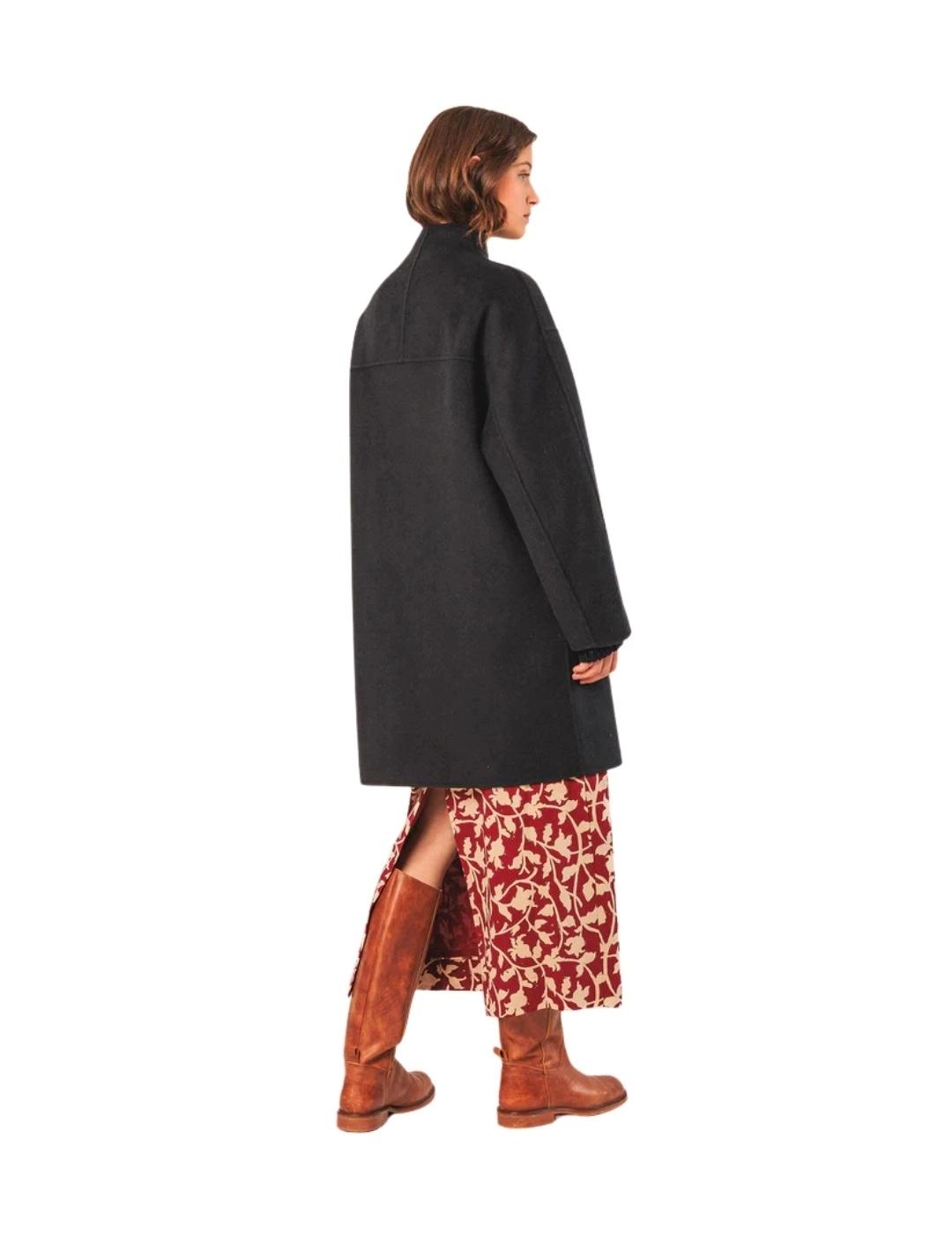 Indi & Cold Abrigo asimétrico lana Marino