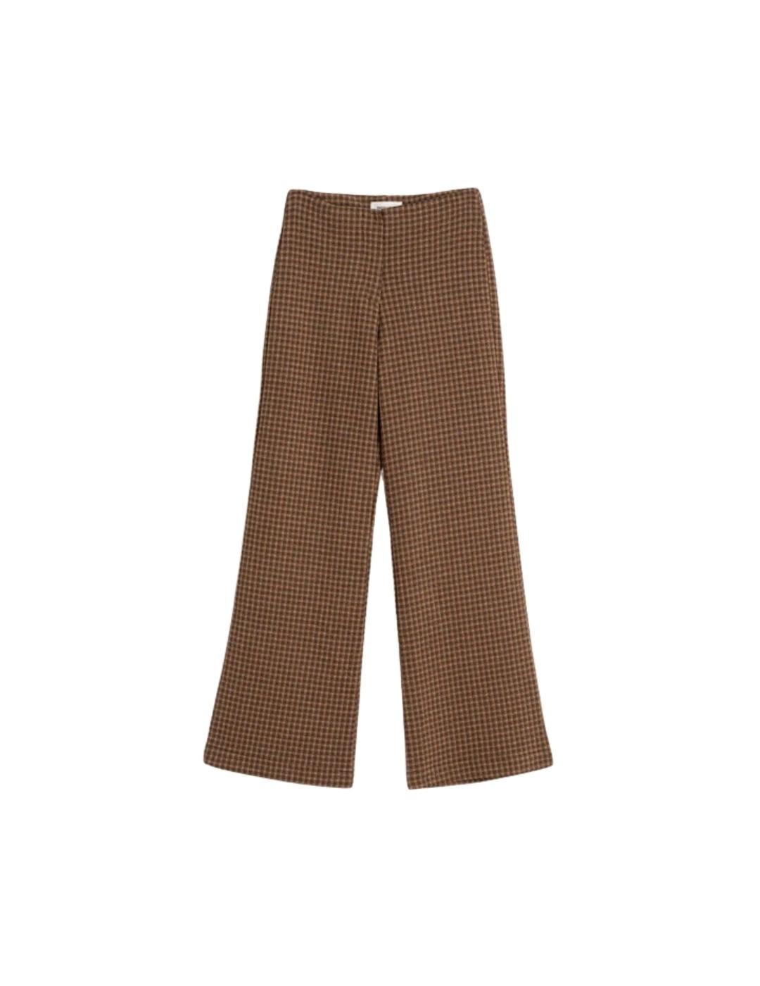 Indi & Cold Pantalón Jacquard doble tela Chocolate