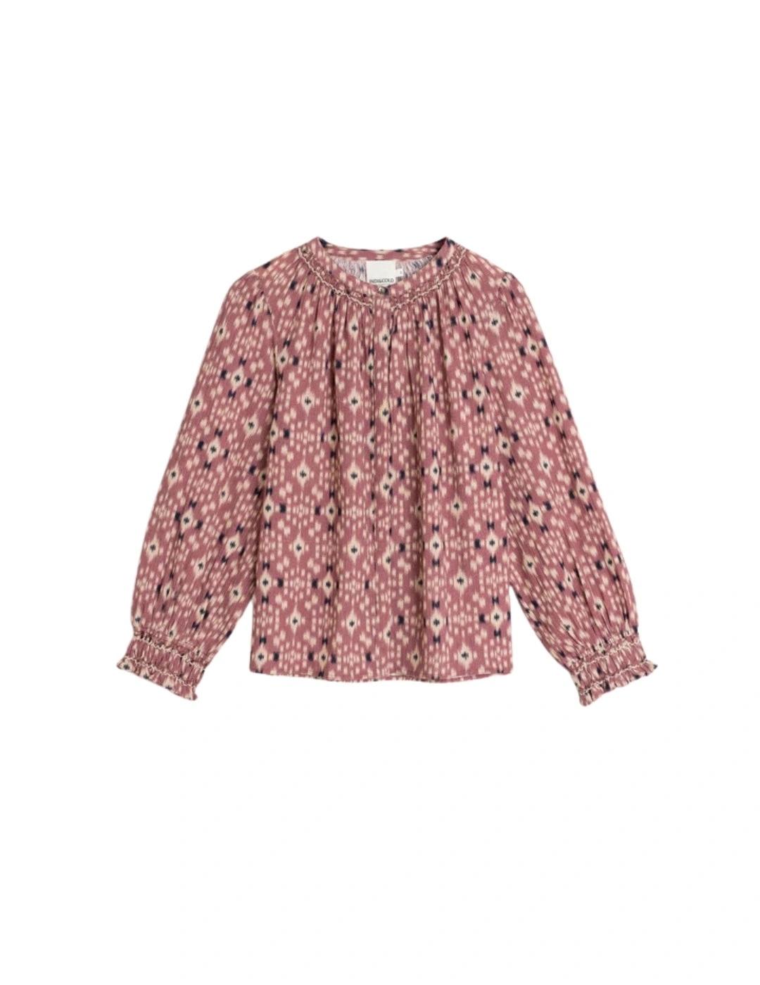 Indi & Cold Camisa estampado ikat Malva