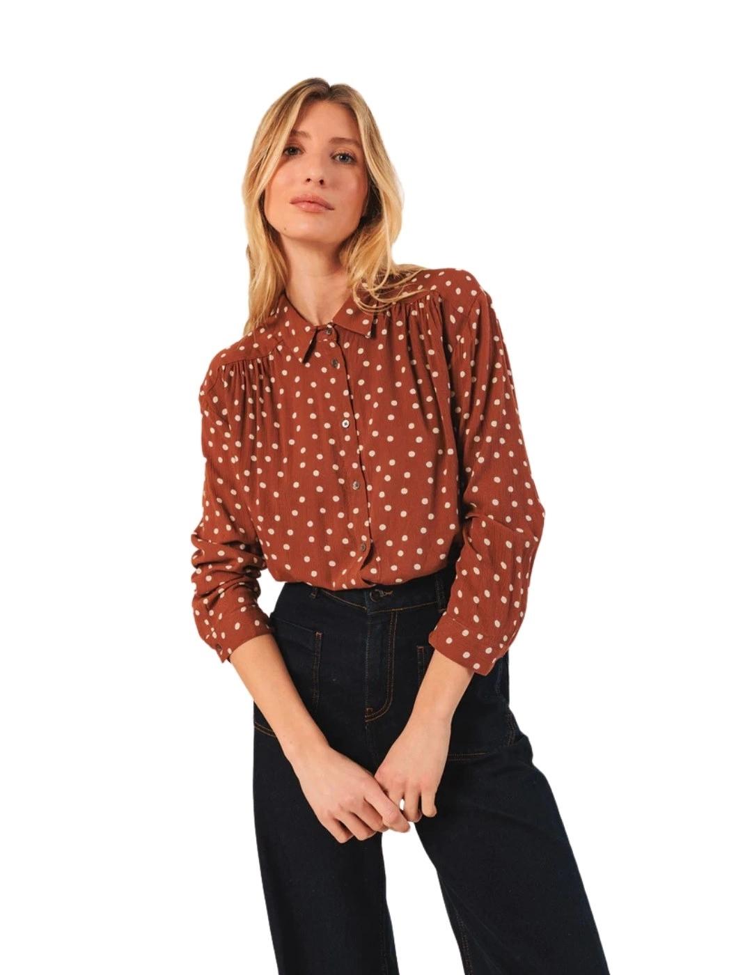 Indi & Cold Camisa Bea topos Terracota