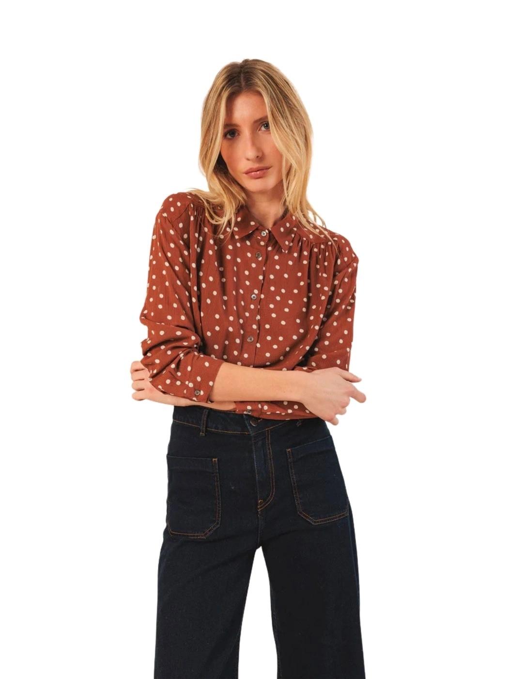 Indi & Cold Camisa Bea topos Terracota