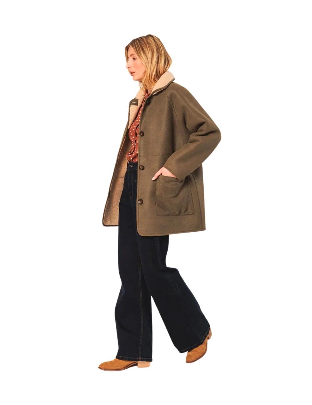 Indi & Cold Abrigo Doble faz Caqui