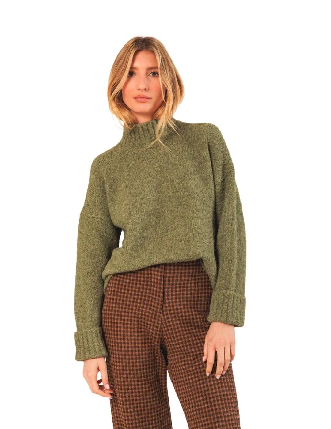 Indi & Cold Jersey Cuello perkins Verde