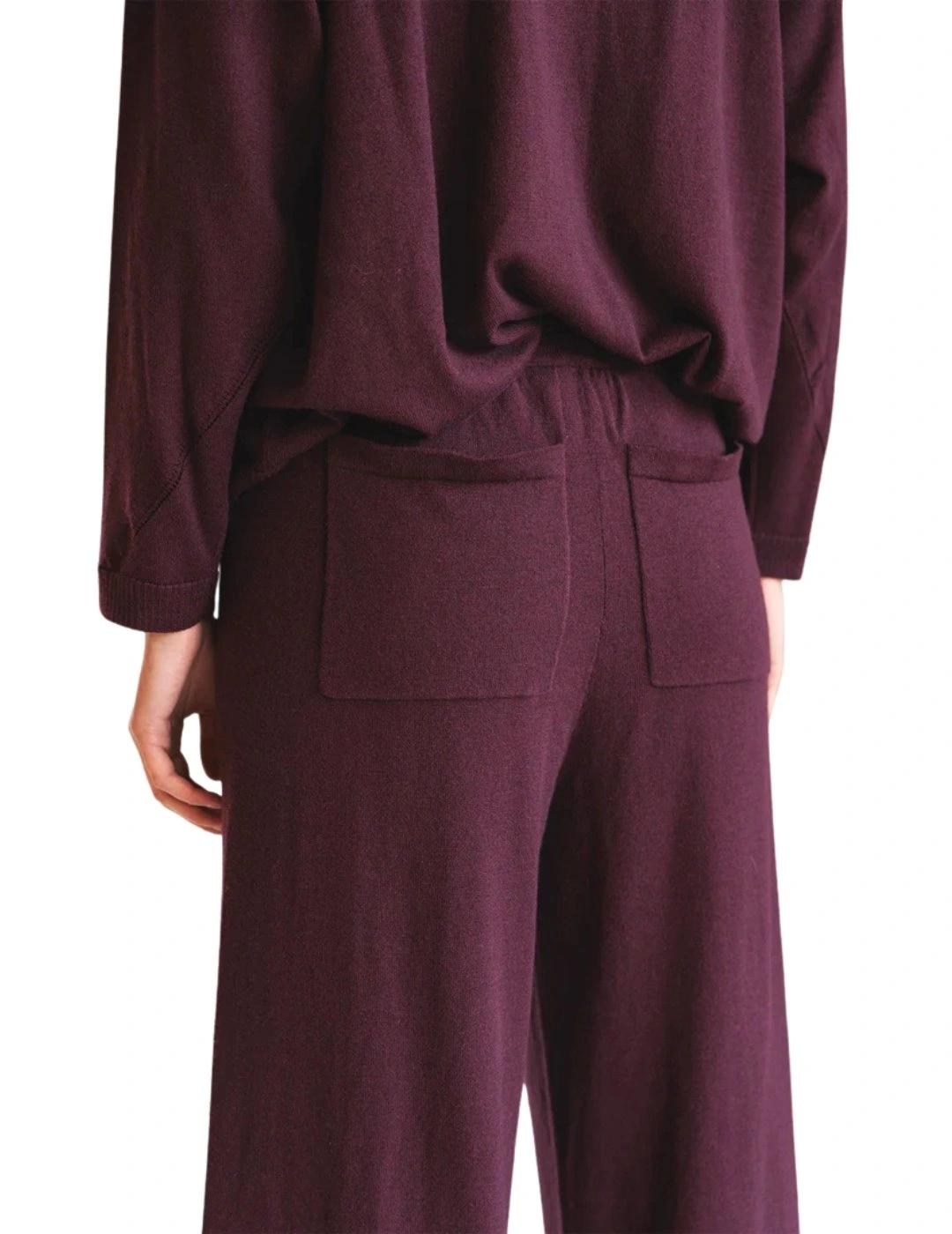 Indi & Cold Pantalón amplio seawool Berenjena