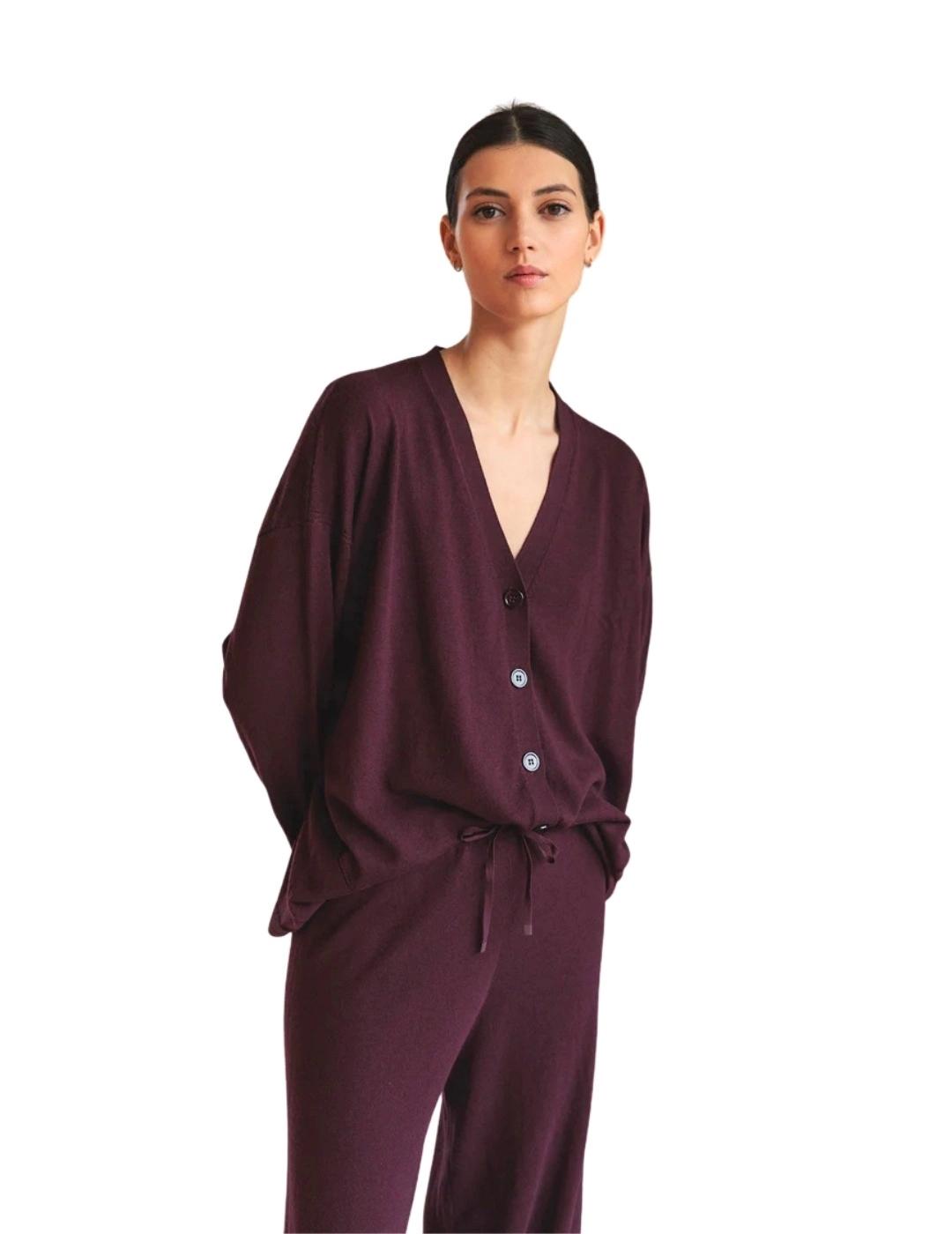 Indi & Cold Pantalón amplio seawool Berenjena