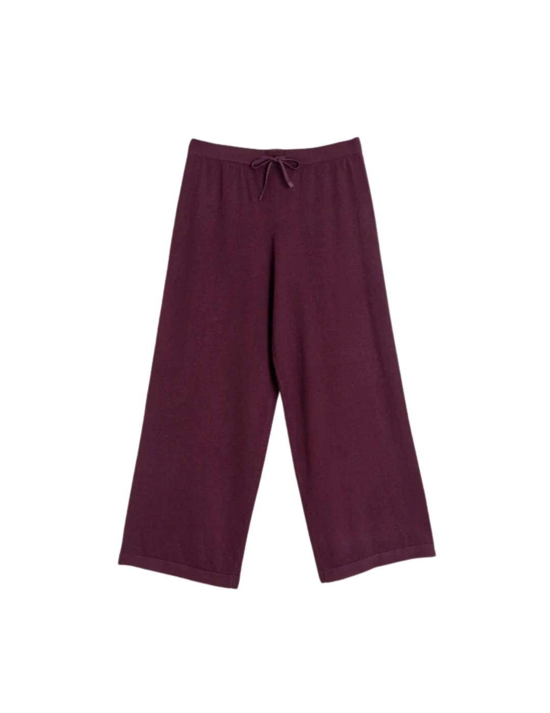 Indi & Cold Pantalón amplio seawool Berenjena