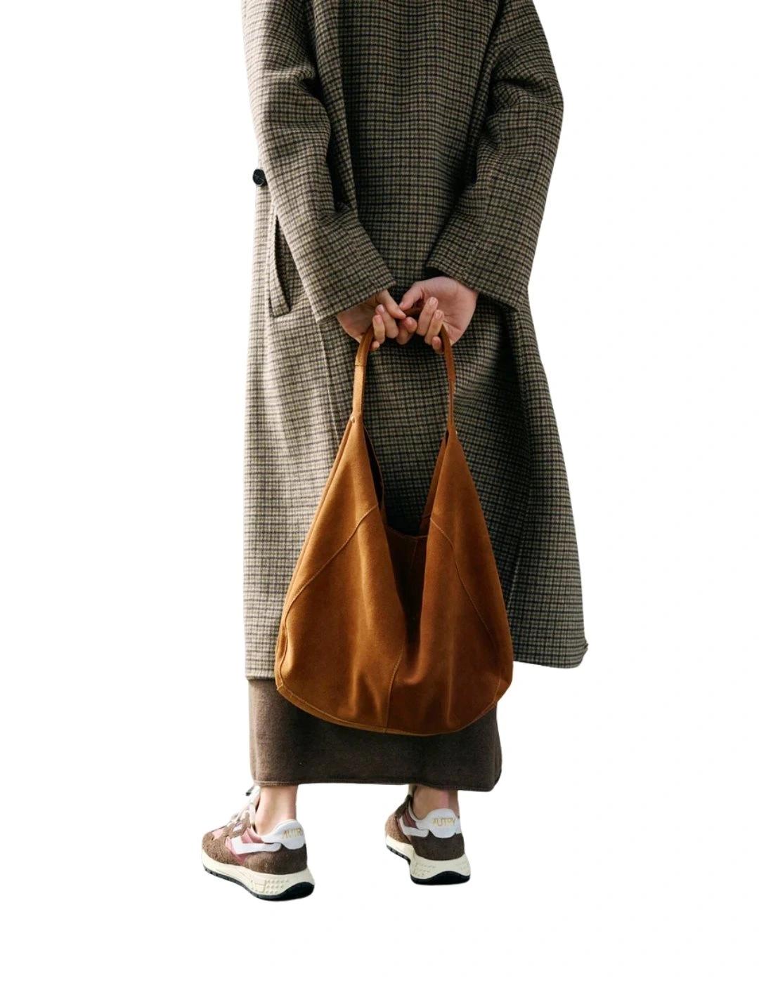 Indi & Cold Bolso Tote serraje Tabaco