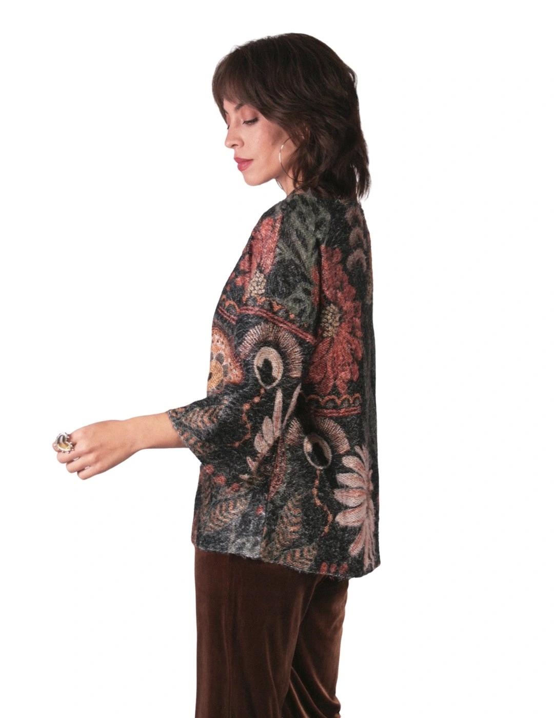 Parole Jersey Cuadrado Estampado Saja Negro