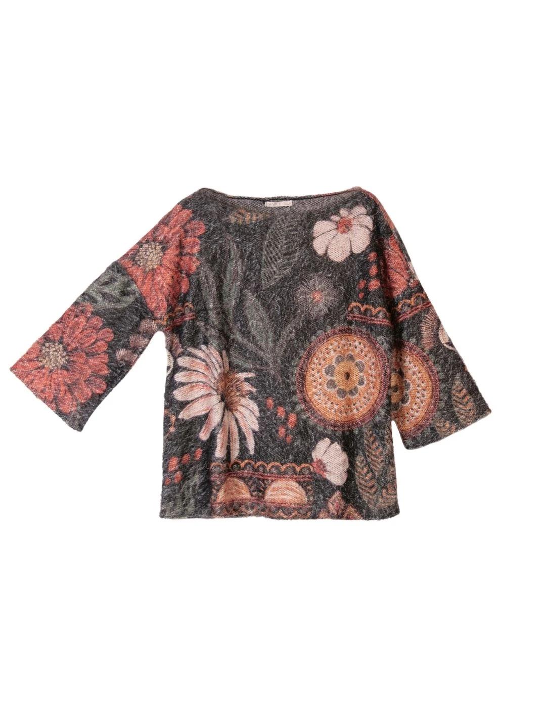 Parole Jersey Cuadrado Estampado Saja Negro