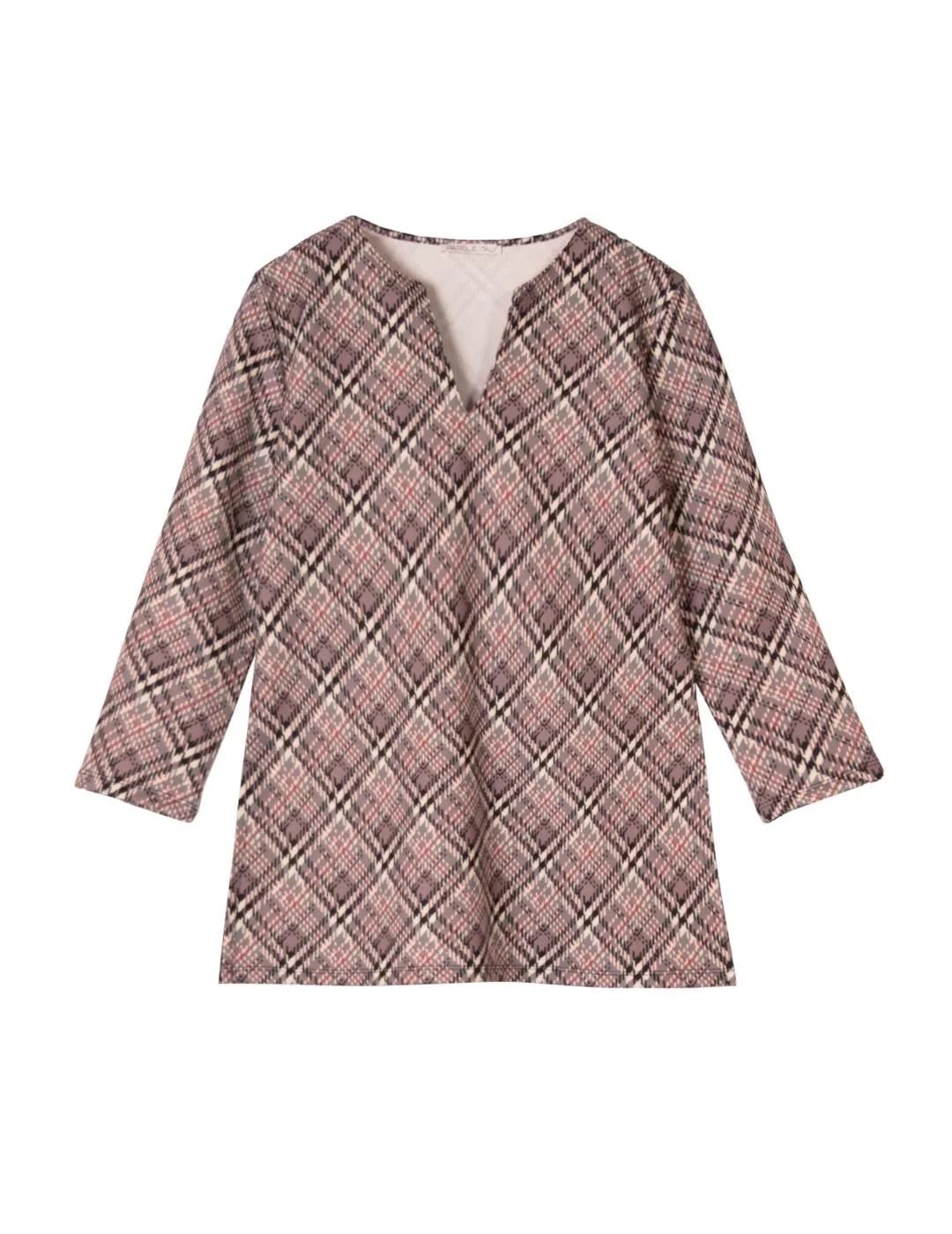 Parole Top C Knot Estampado Cuadros Vison